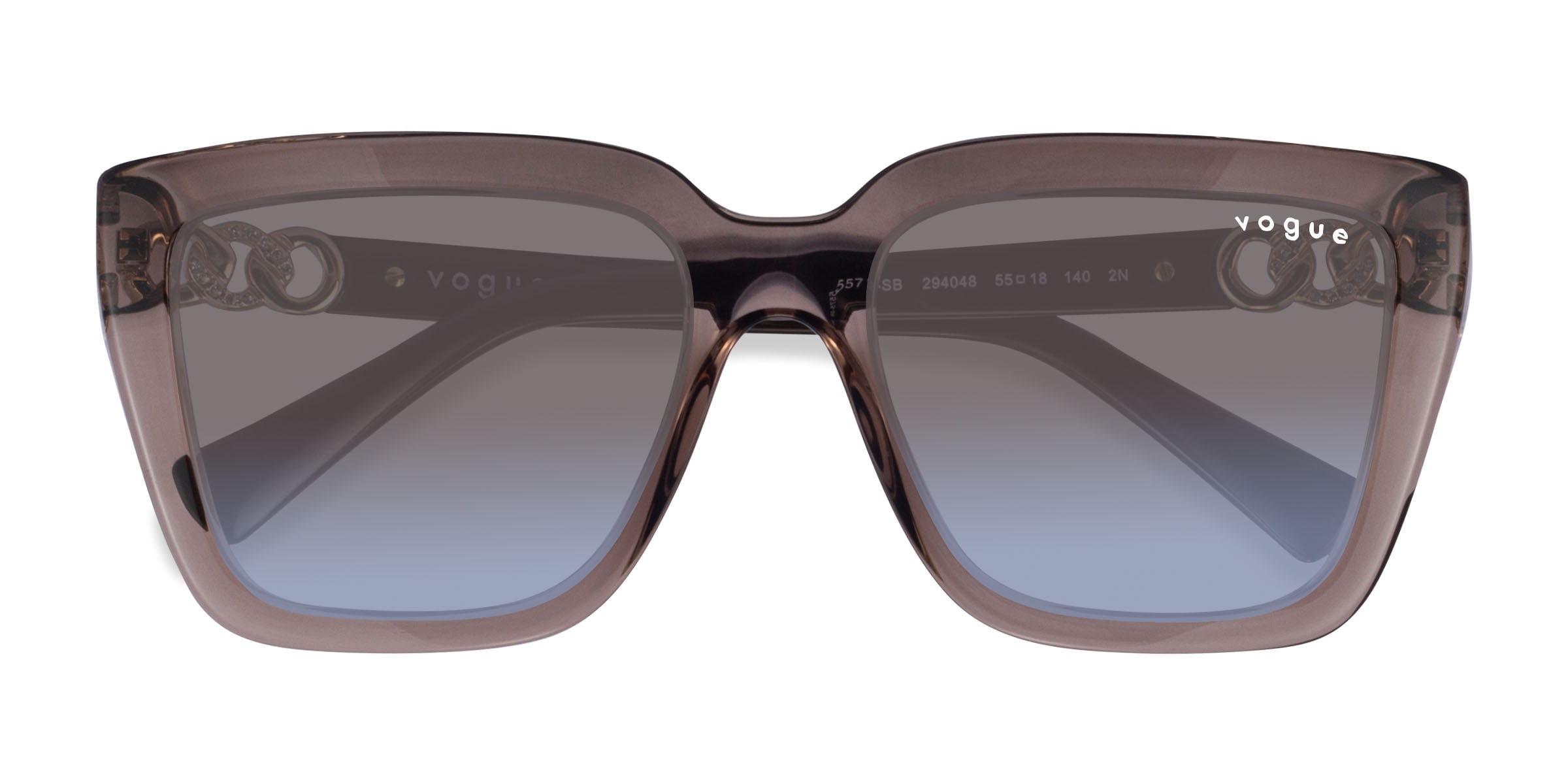 Vogue Eyewear VO5575SB - Square Clear Brown Frame Sunglasses For Women