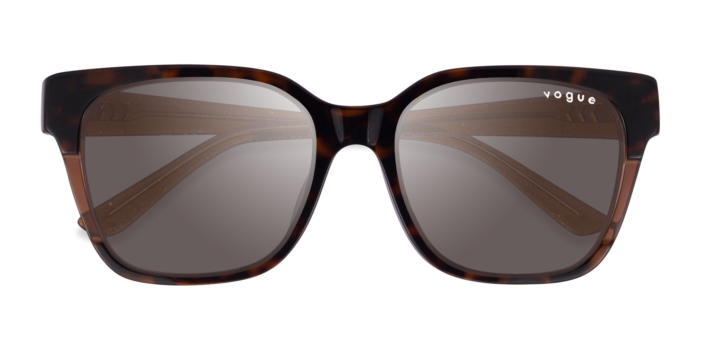 Vogue Eyewear VO5558SF - Square Brown Tortoise Frame Sunglasses For Women