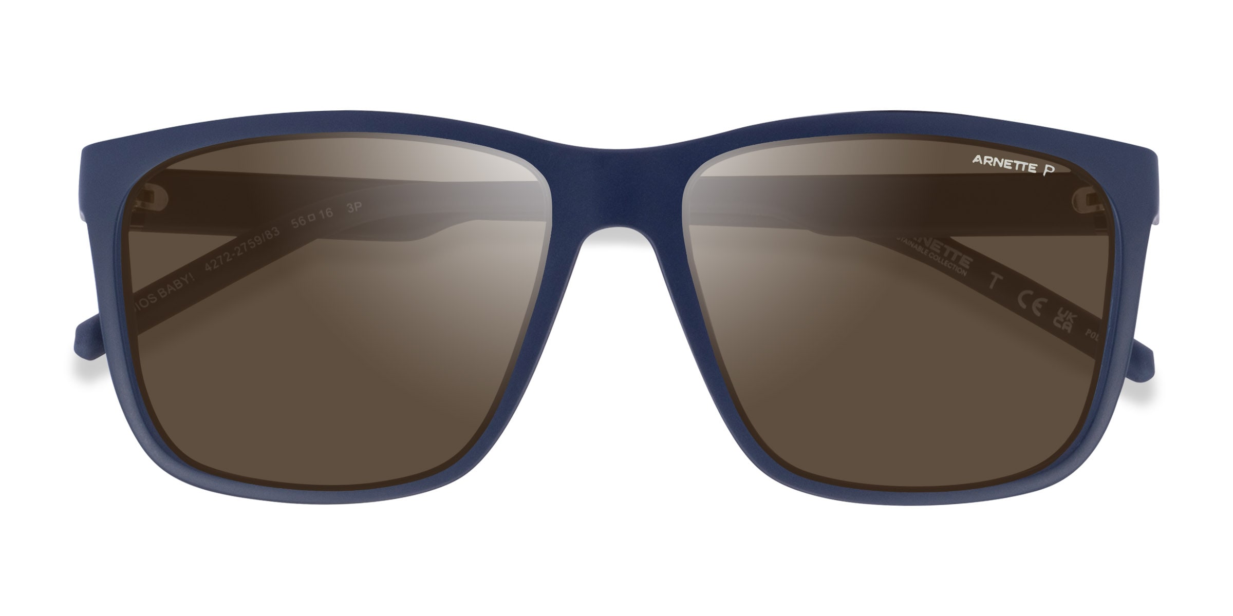 ARNETTE Adios Baby! - Square Matte Navy Frame Prescription Sunglasses