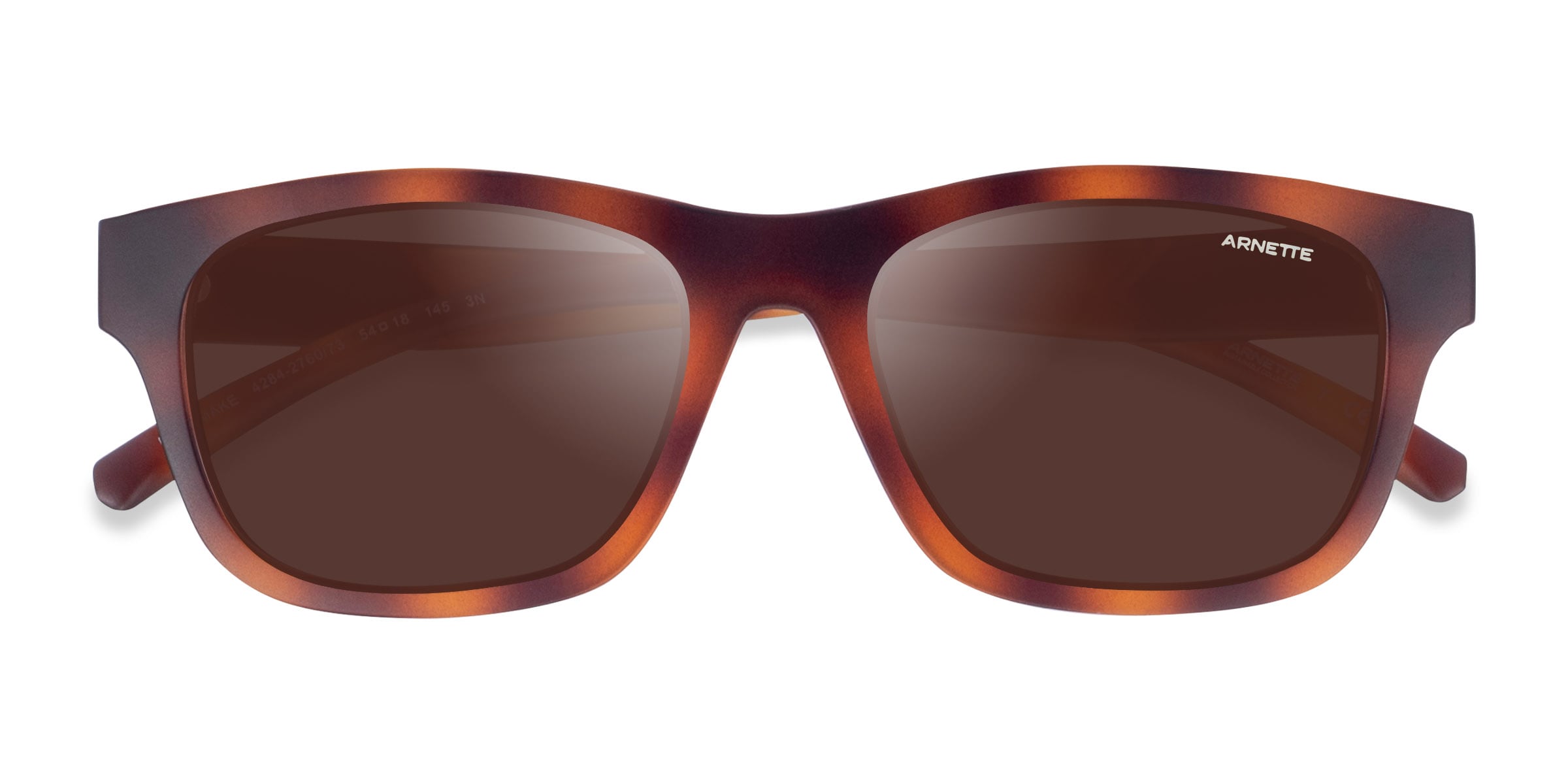 ARNETTE Makemake - Rectangle Matte Tortoise Frame Prescription Sunglasses