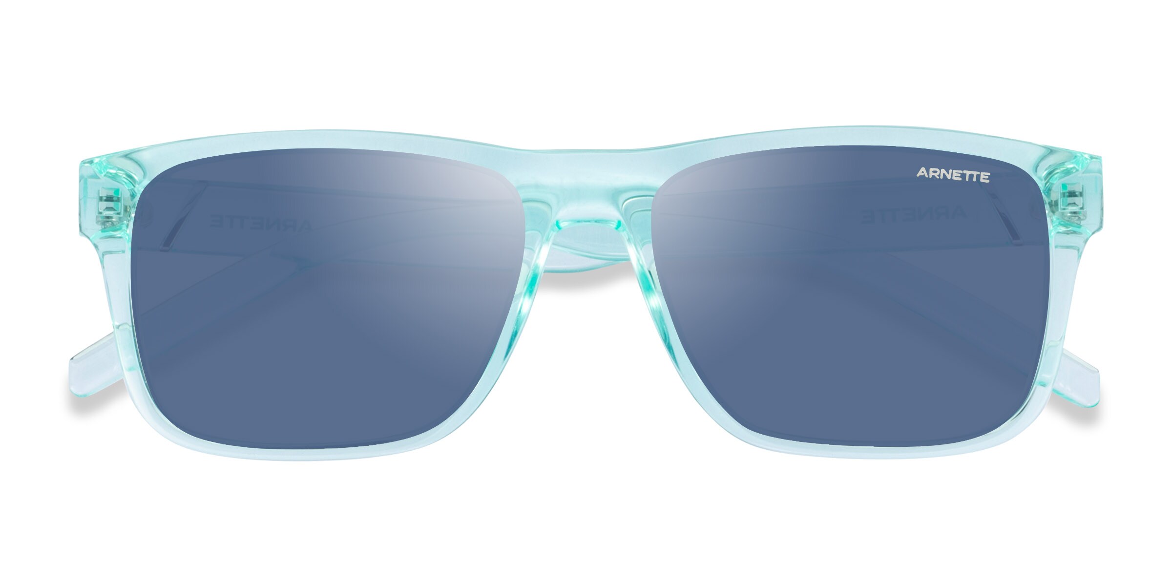 ARNETTE Bandra - Rectangle Clear Green Frame Sunglasses For Men