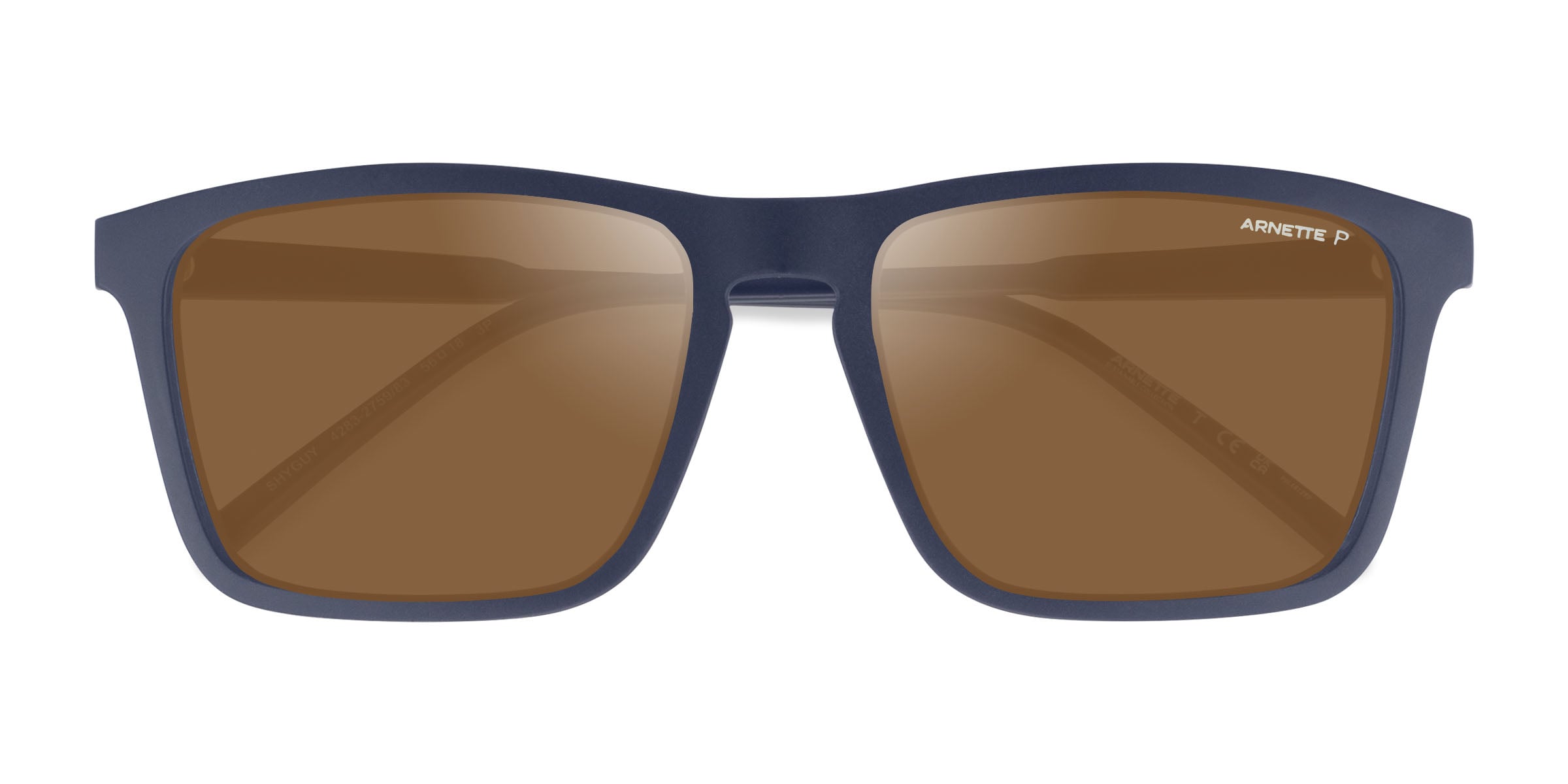 ARNETTE Shyguy - Square Matte Navy Frame Sunglasses For Men