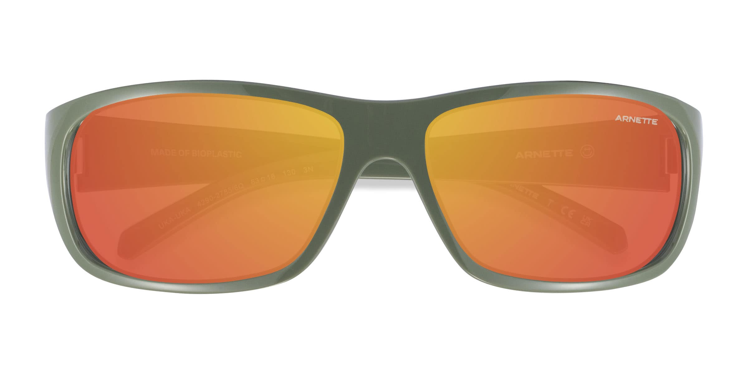ARNETTE Uka-Uka - Rectangle Green Frame Prescription Sunglasses