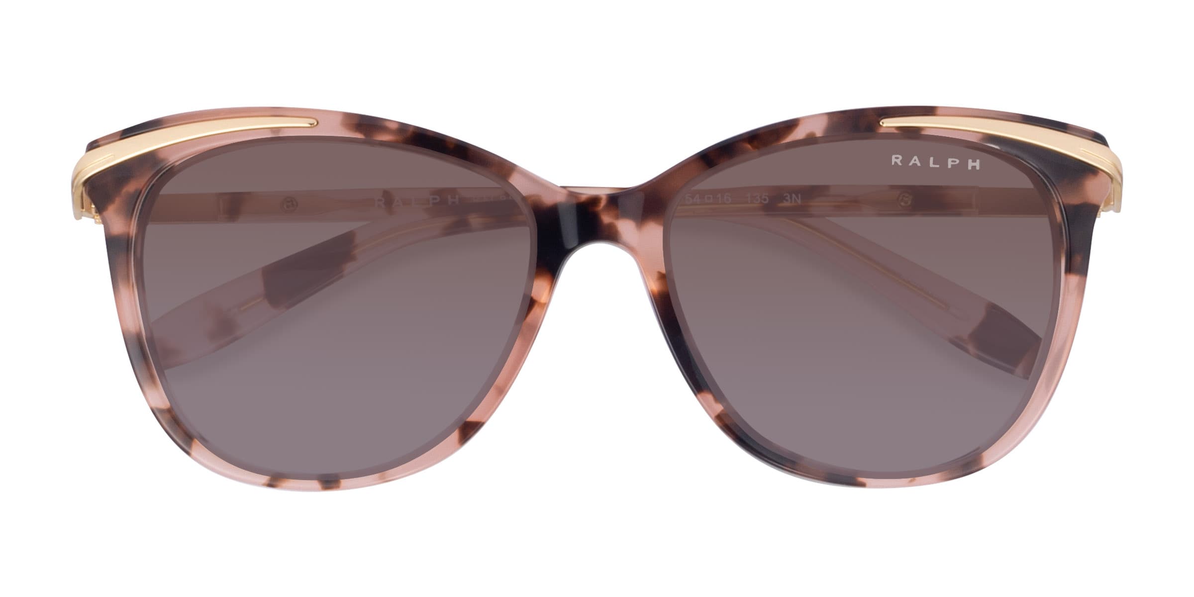 Ralph RA5203 - Cat Eye Ivory Tortoise Gold Frame Sunglasses For Women