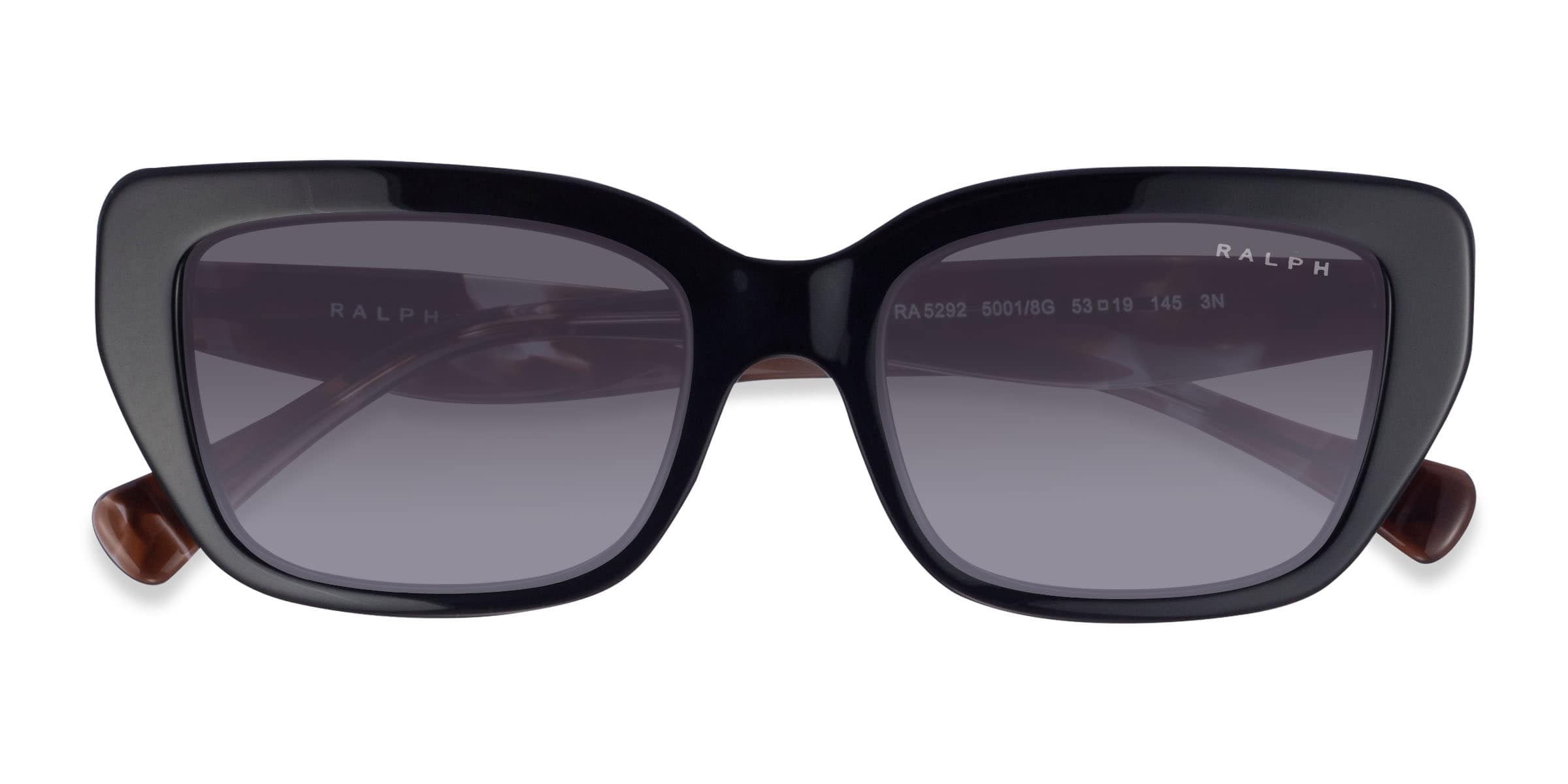 Ralph RA5292 - Cat Eye Shiny Black Frame Prescription Sunglasses