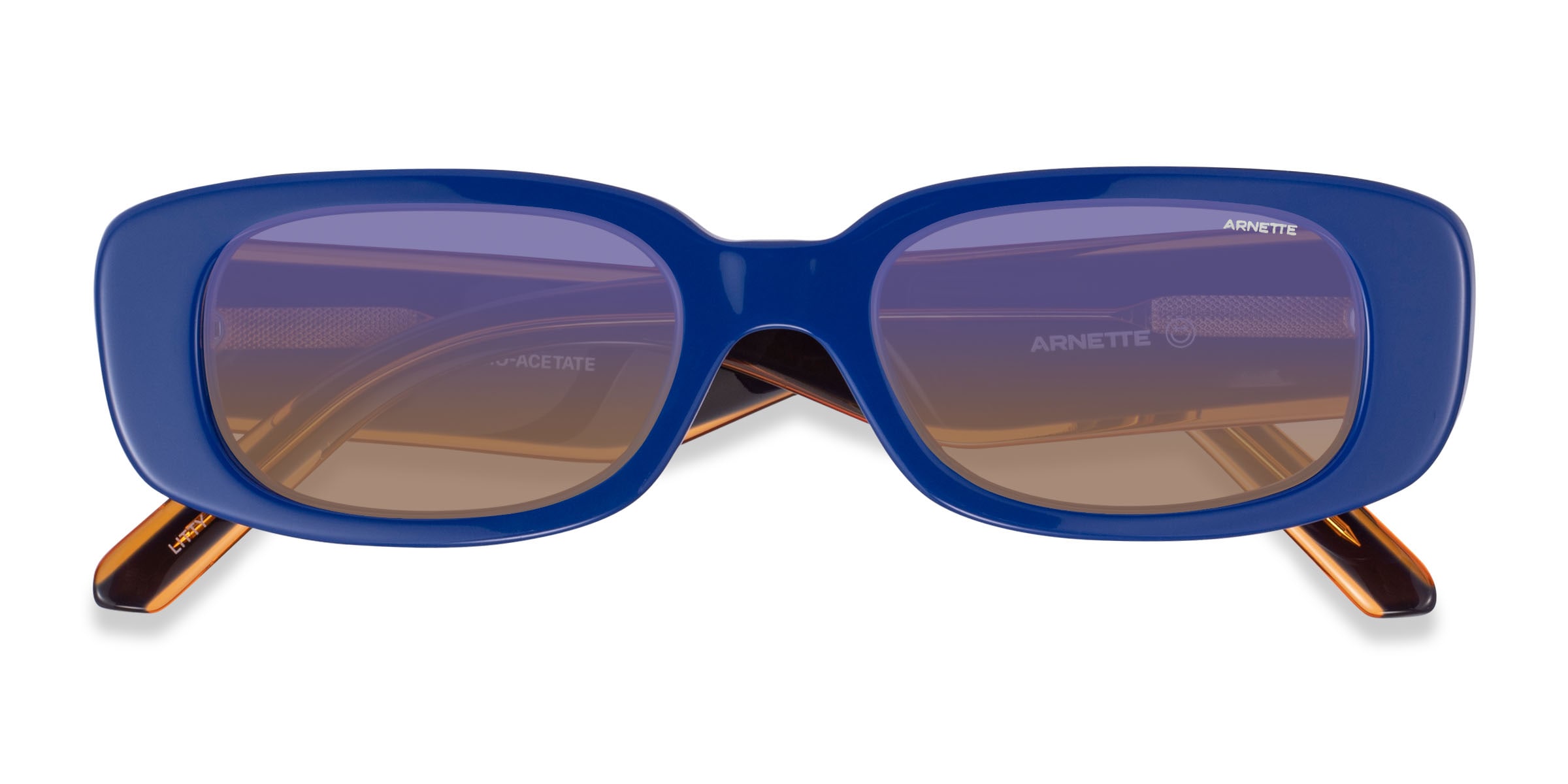 ARNETTE Litty - Rectangle Matte Blue Frame Prescription Sunglasses