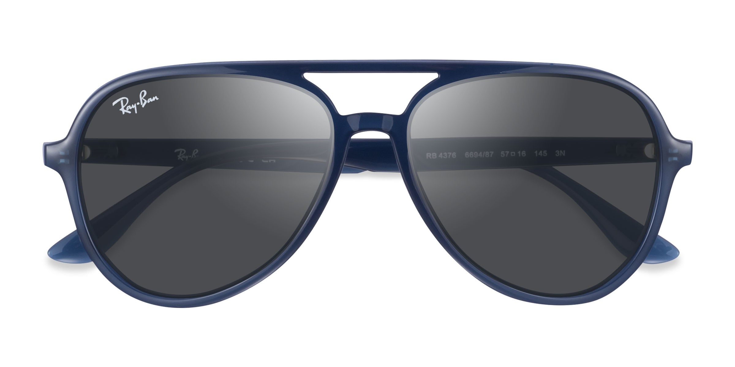 Ray-Ban RB4376 - Aviator Navy Frame Prescription Sunglasses