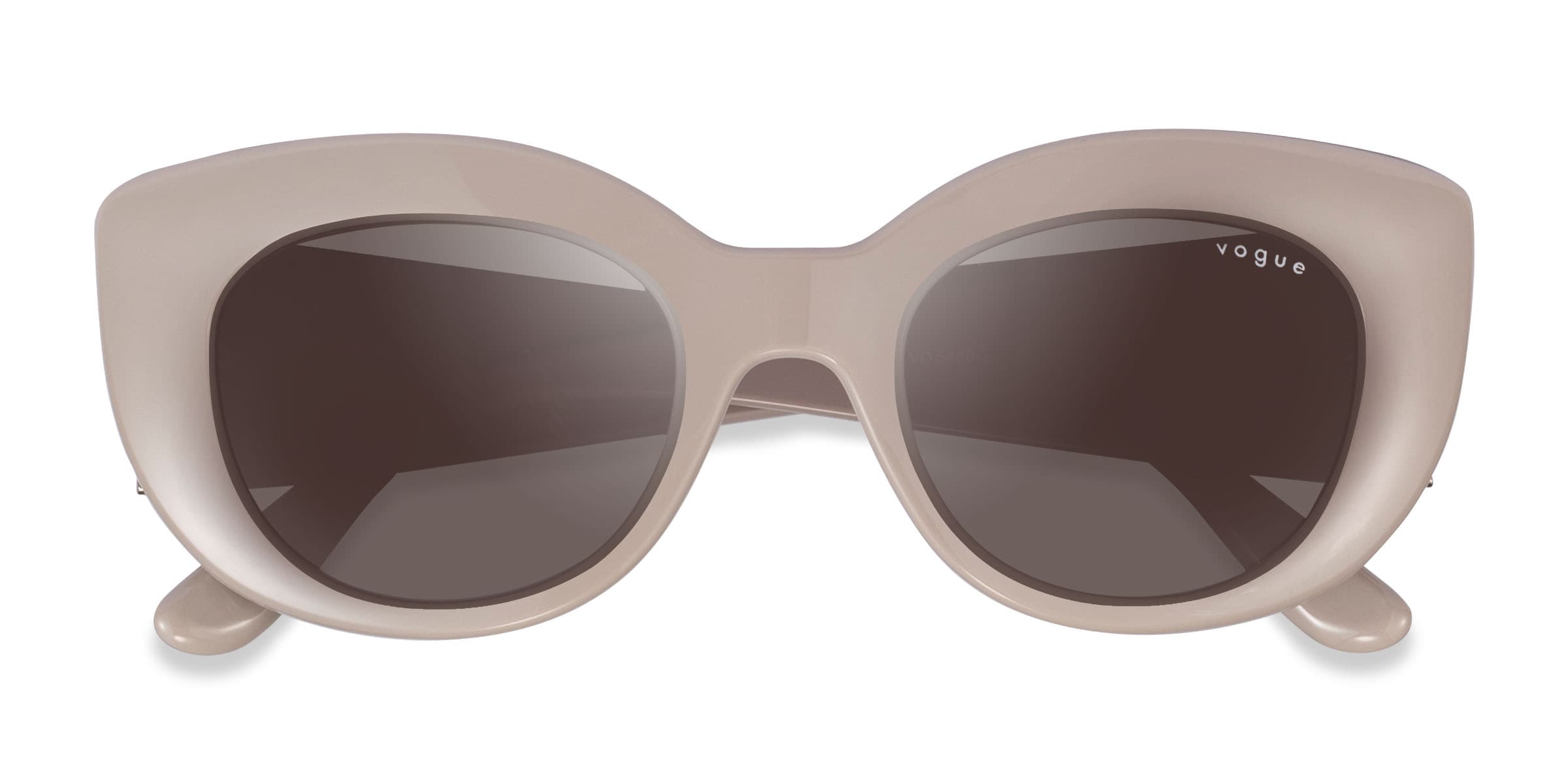 Vogue Eyewear VO5480S - Cat Eye Matte Milk Tea Frame Sunglasses For Women