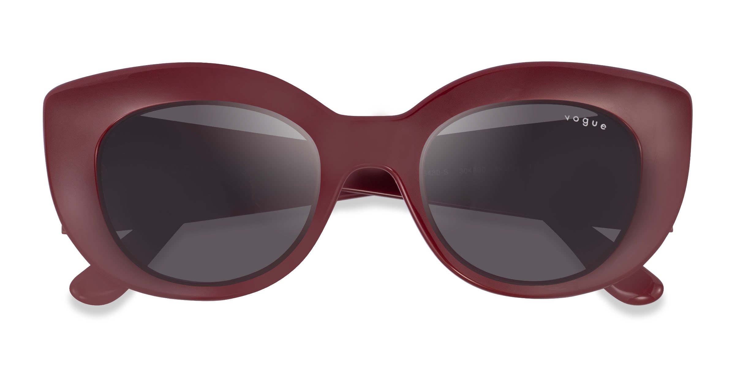 Vogue Eyewear VO5480S - Cat Eye Burgundy Red Frame Sunglasses For Women