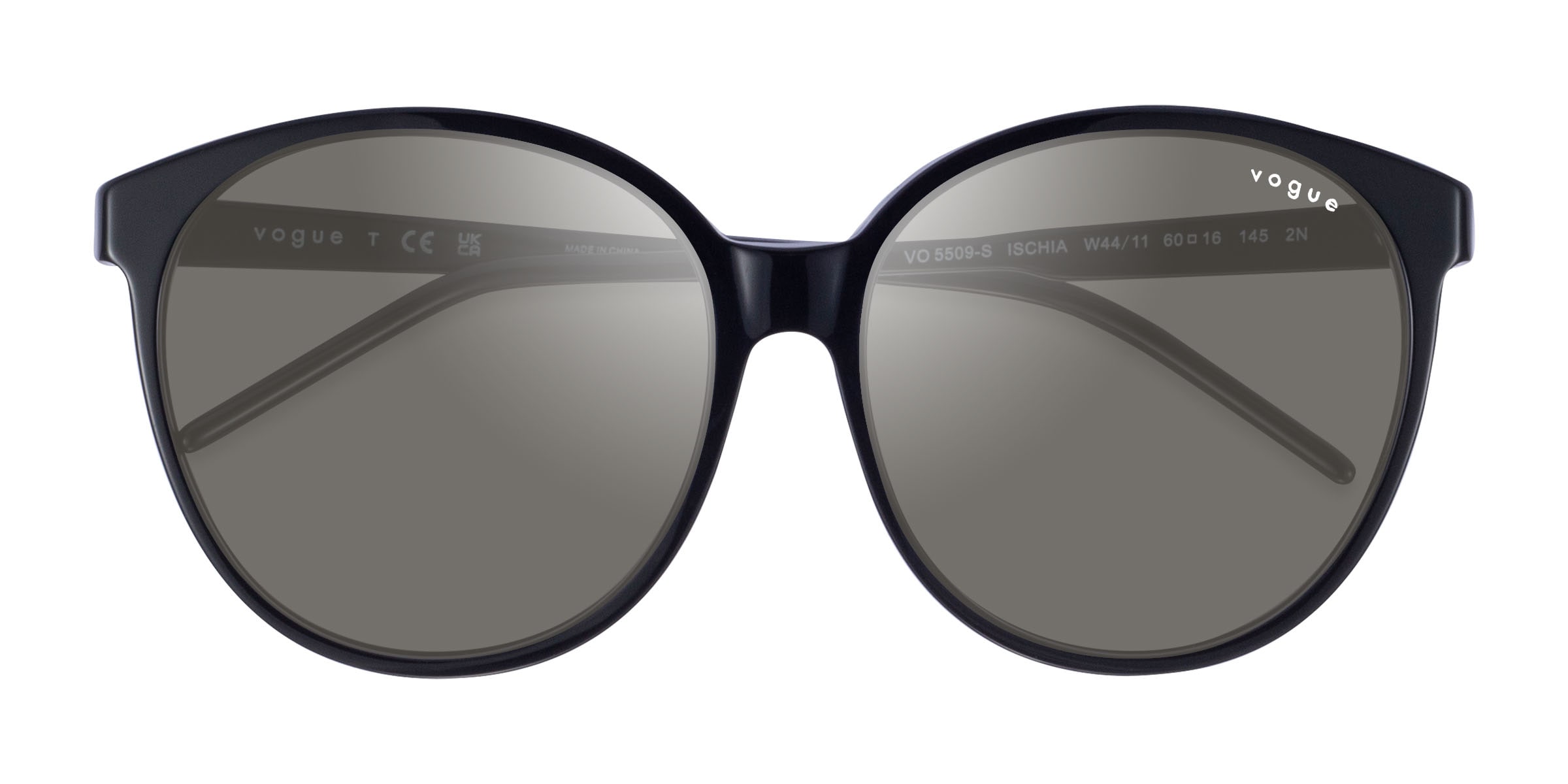 Vogue Eyewear VO5509S Ischia - Round Shiny Black Frame Prescription Sunglasses