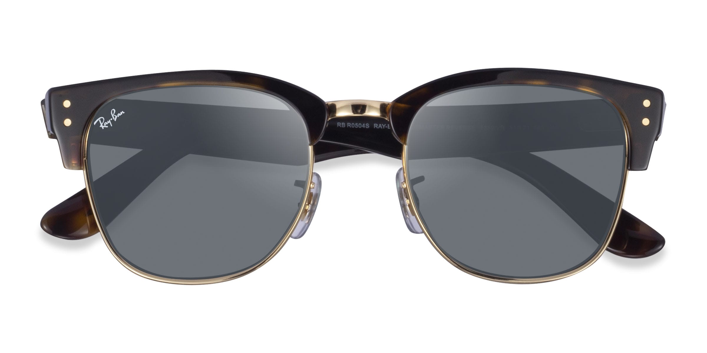 Ray-Ban Clubmaster Reverse - Browline Tortoise Gold Frame Prescription Sunglasses