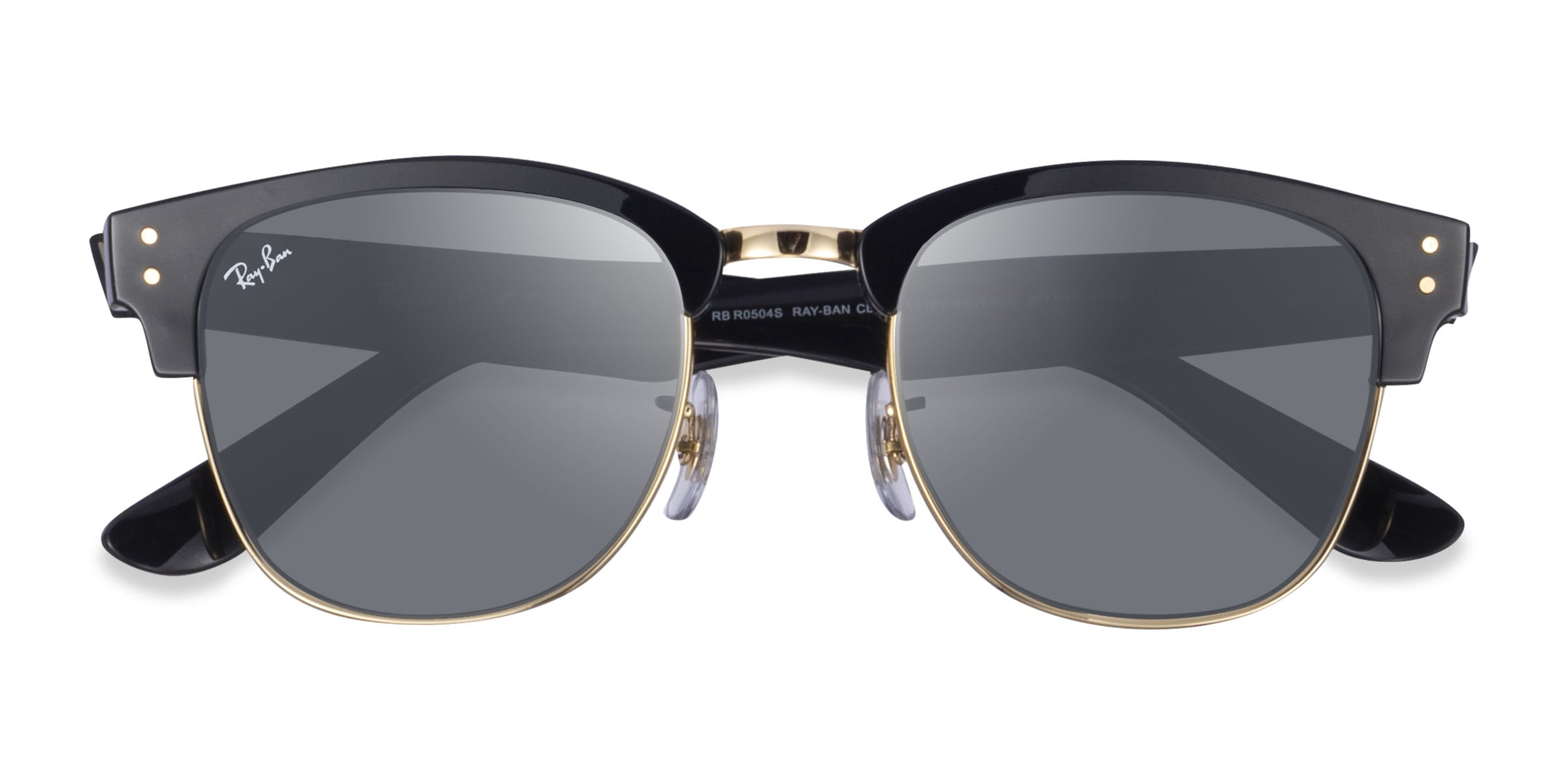 Ray-Ban Clubmaster Reverse - Browline Gold Black Frame Prescription Sunglasses