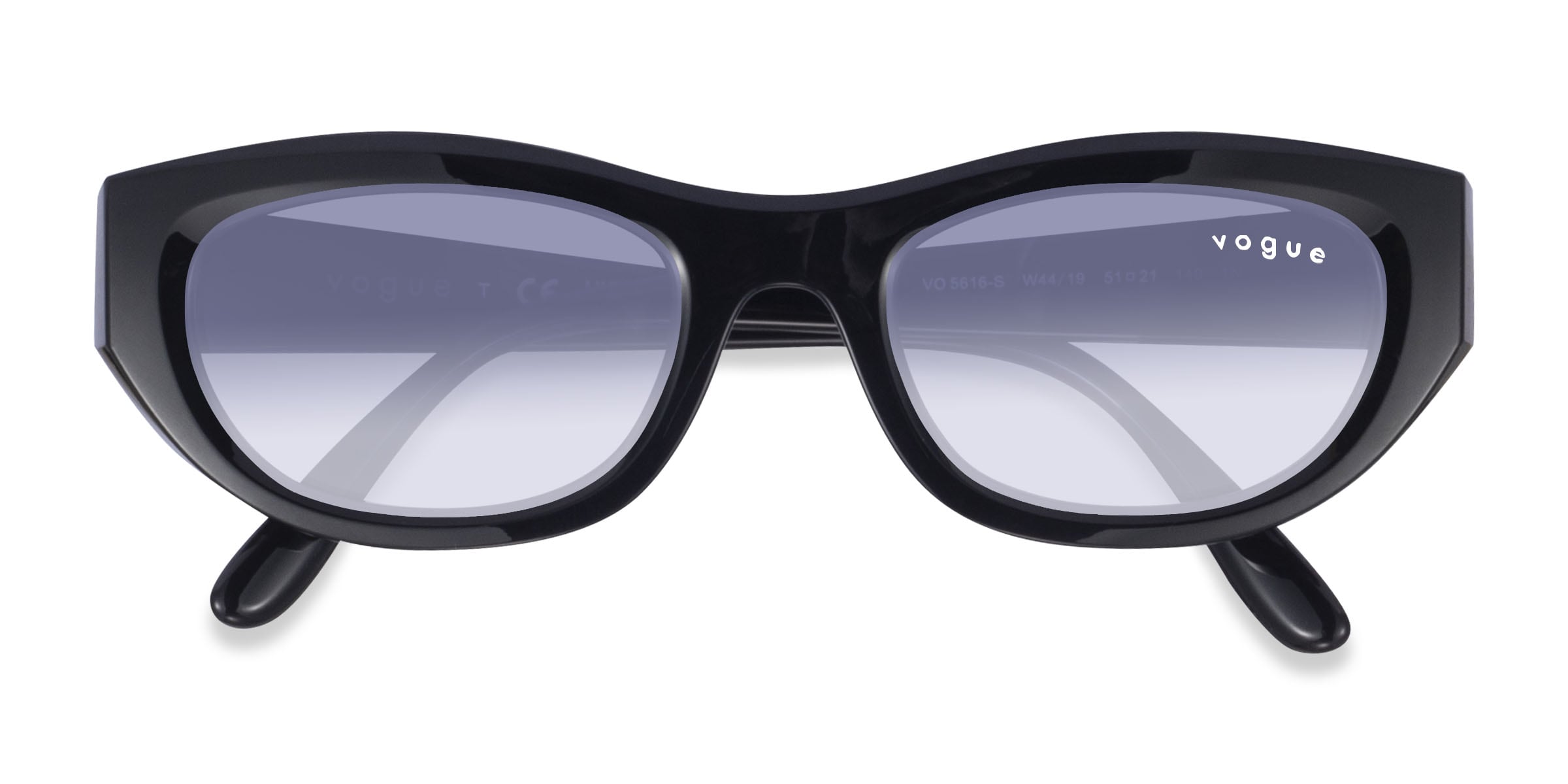 Vogue Eyewear VO5616S - Cat Eye Black Frame Prescription Sunglasses