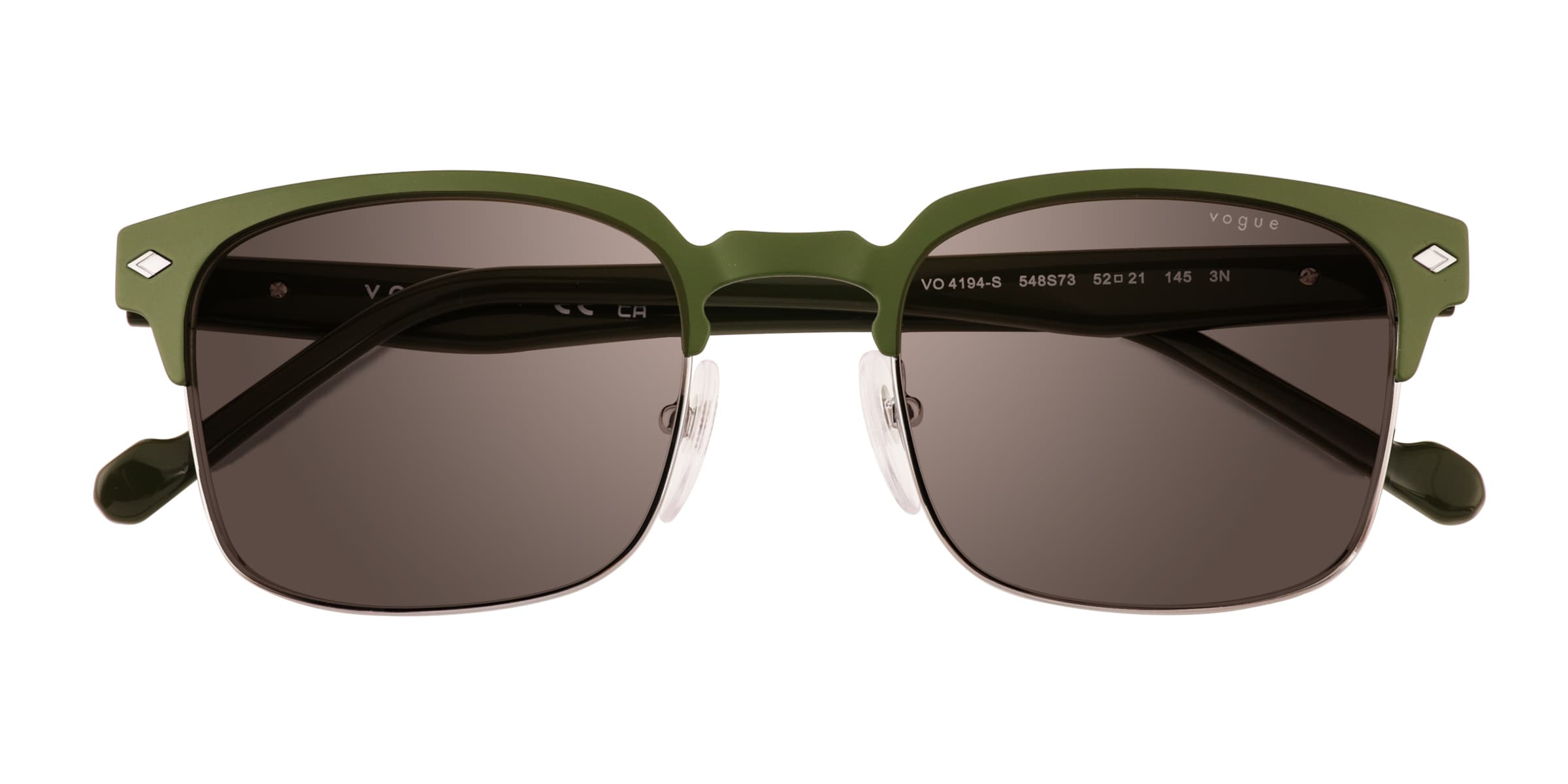 Vogue Eyewear VO4194S - Square Matte Green Frame Prescription Sunglasses