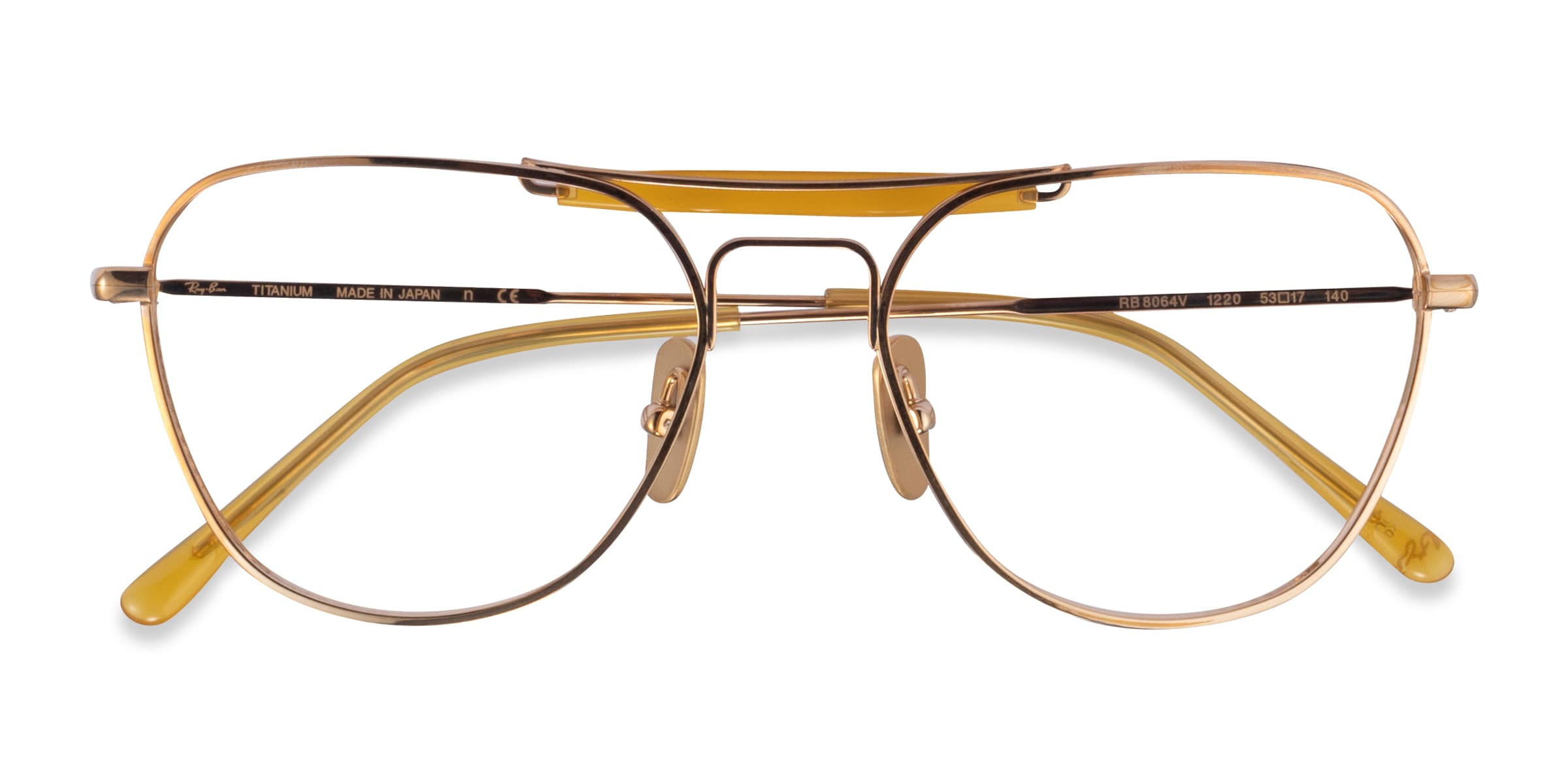 Ray-Ban RB8064V - Aviator Gold Frame Eyeglasses