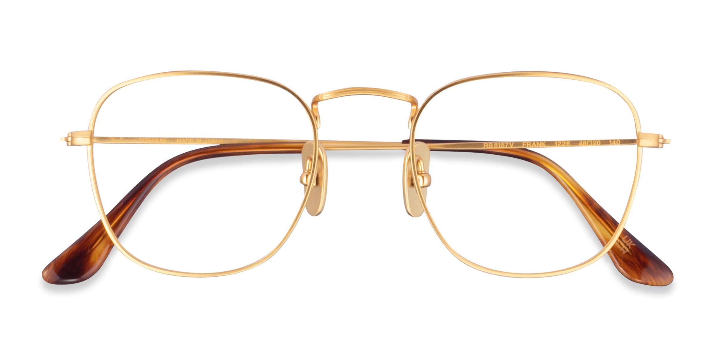 Ray-Ban RB8157V Frank - Square Golden Frame Eyeglasses