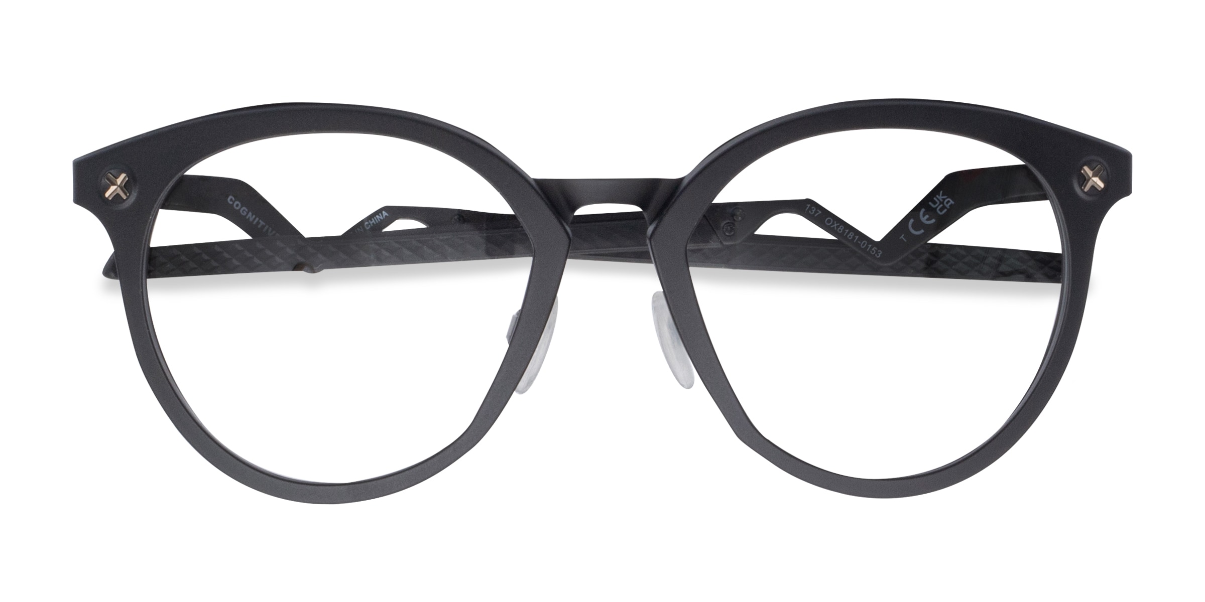 Oakley Cognitive R - Round Matte Black Frame Eyeglasses