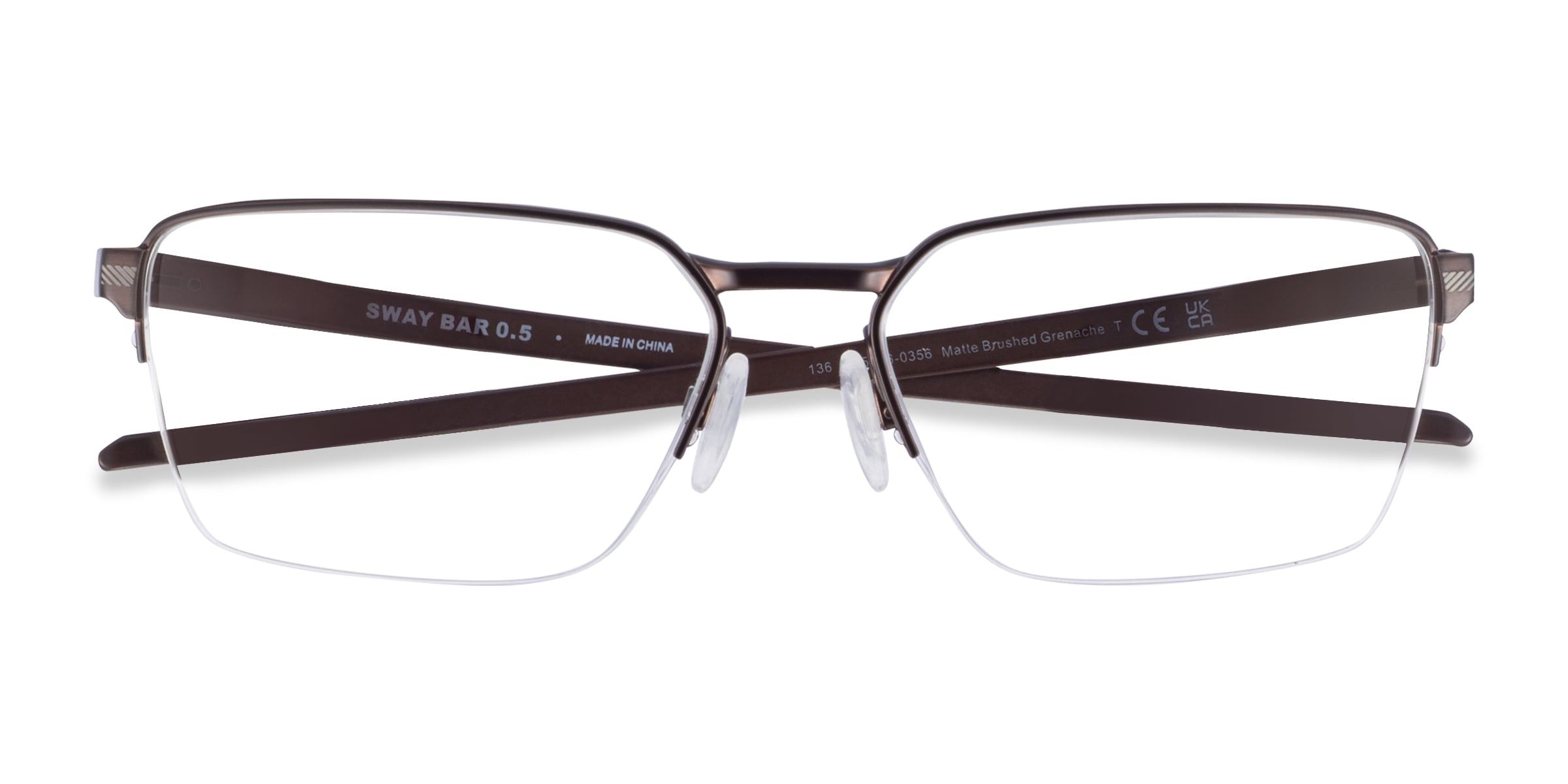 Oakley Sway Bar 0.5 - Rectangle Matte Gunmetal Frame Glasses For Men