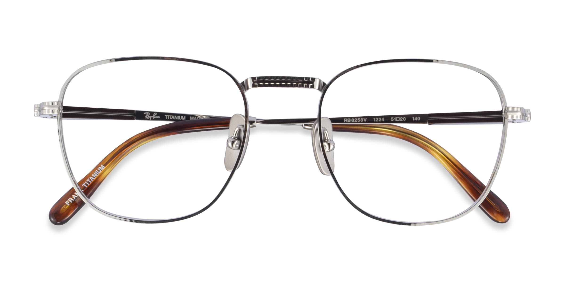 Ray-Ban RB8258V Frank - Square Silver Frame Eyeglasses