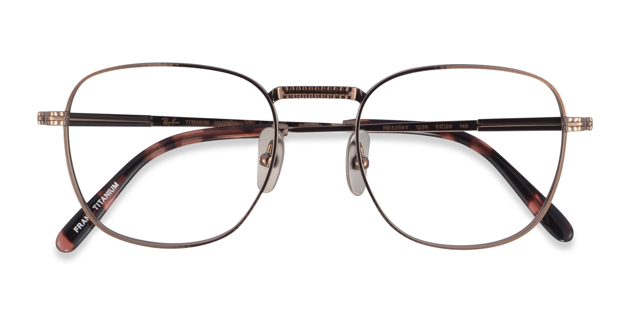 Ray-Ban RB8258V Frank - Square Brown Frame Eyeglasses