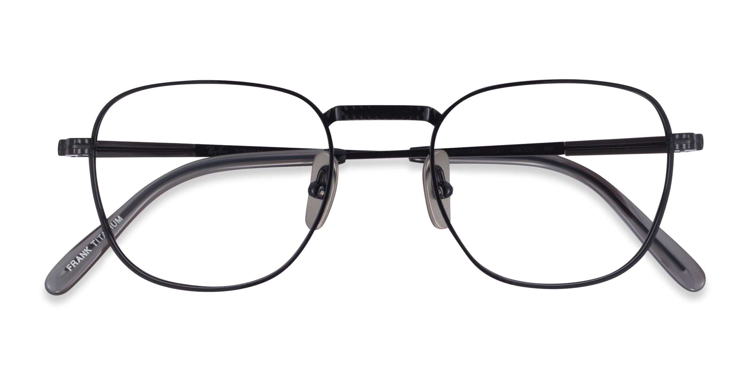 Ray-Ban RB8258V Frank - Square Shiny Black Frame Eyeglasses