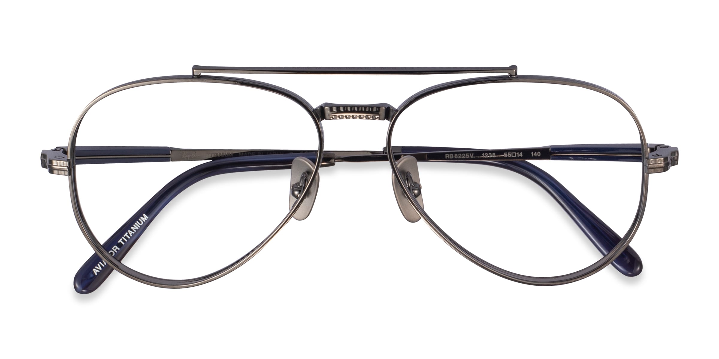 Ray-Ban RB8225V Aviator - Aviator Gunmetal Frame Eyeglasses