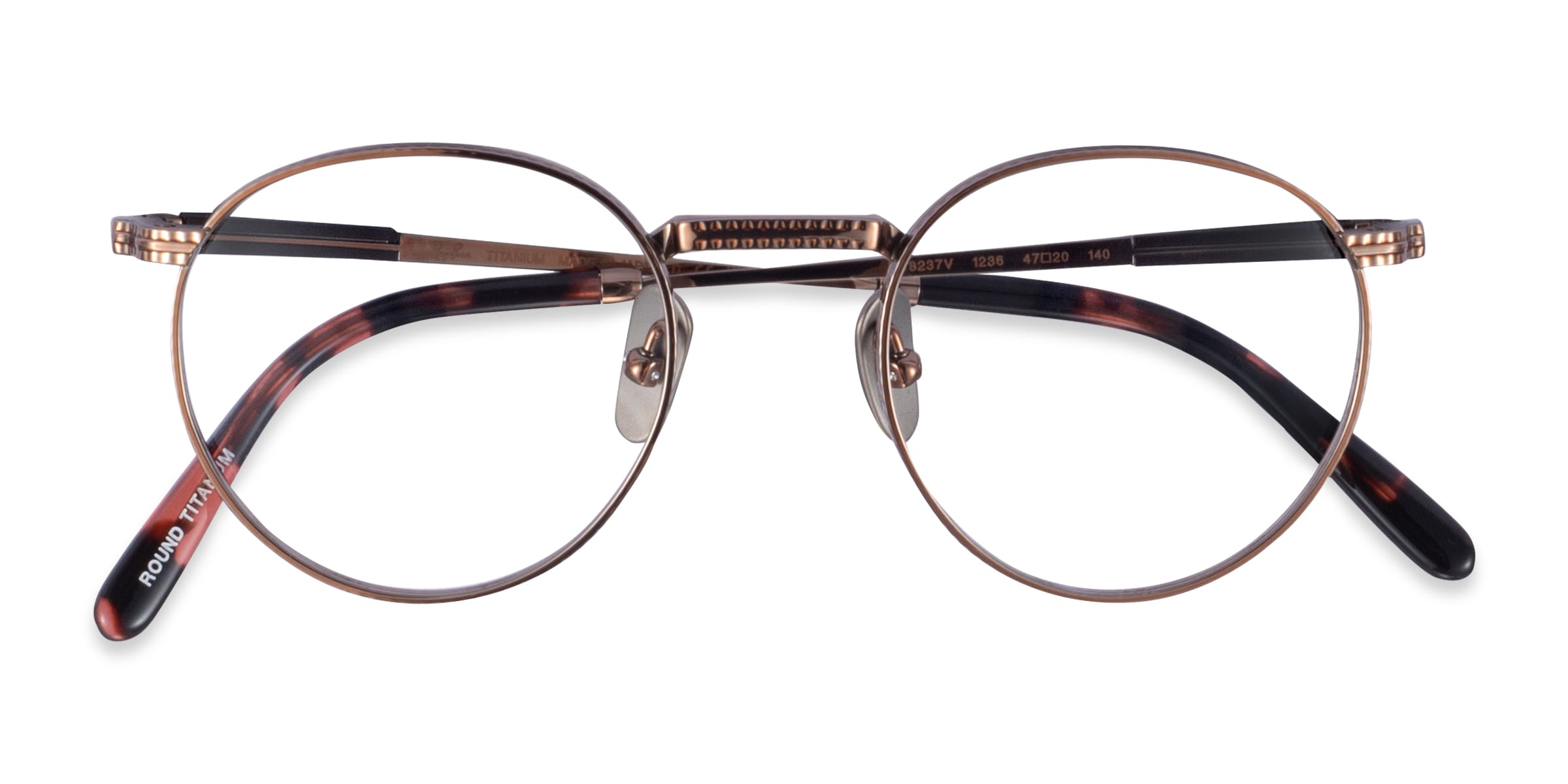 Ray-Ban RB8237V - Round Rose Gold Frame Eyeglasses