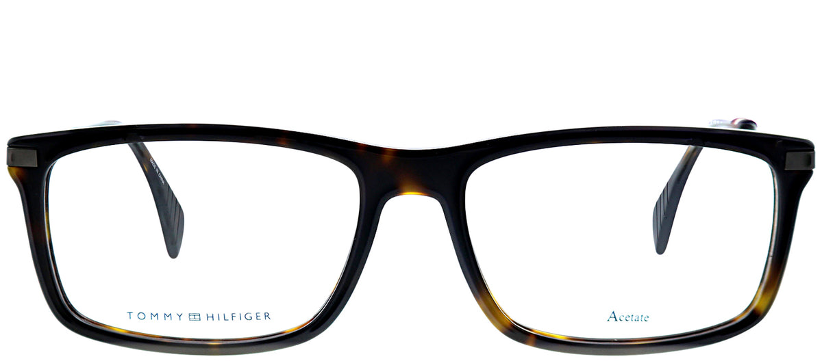 Tommy Hilfiger TH 1538 Rectangle Eyeglasses - Tortoise/ Havana