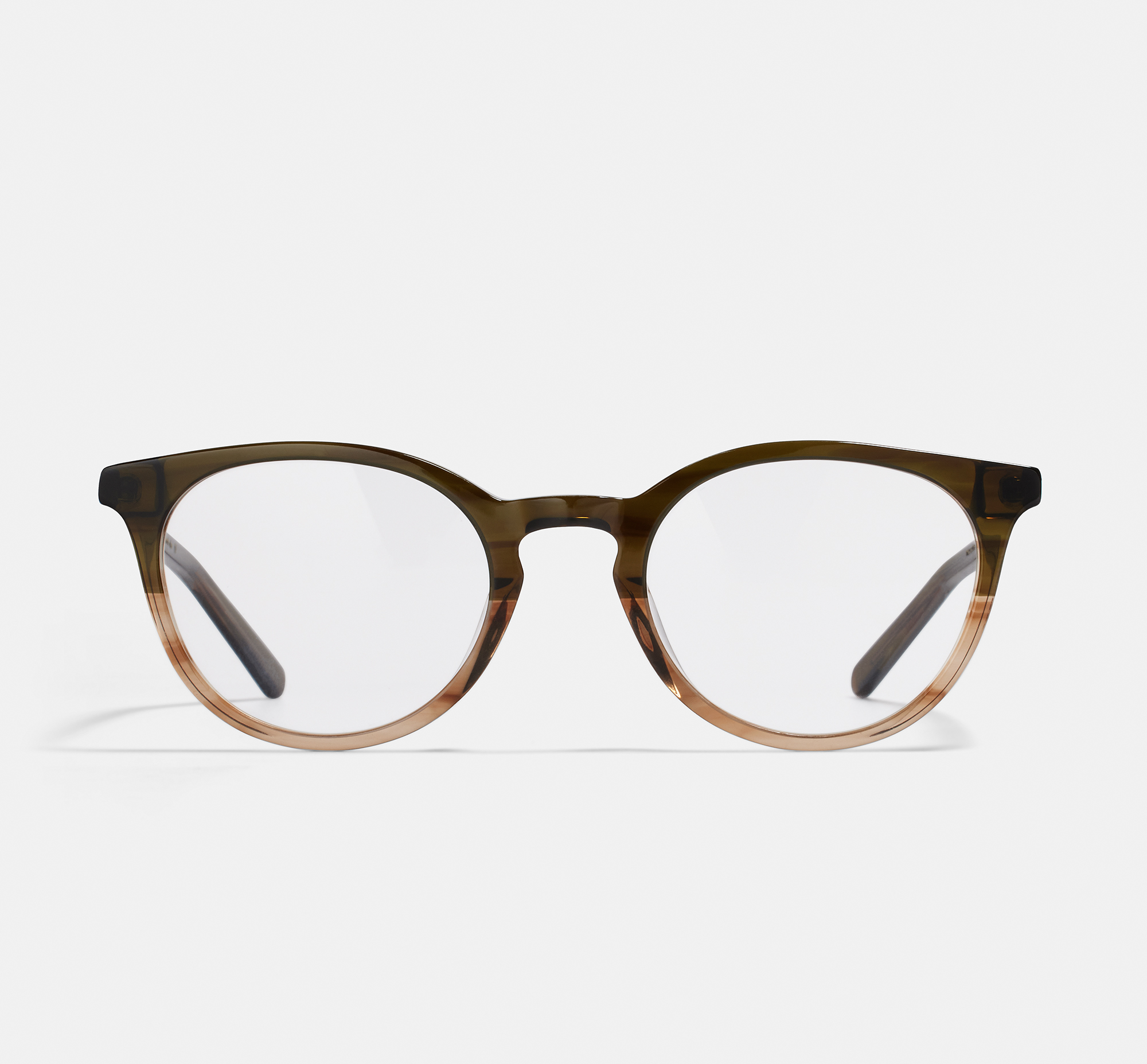 Max Extra Large Olive Gradient | Round Acetate Glasses