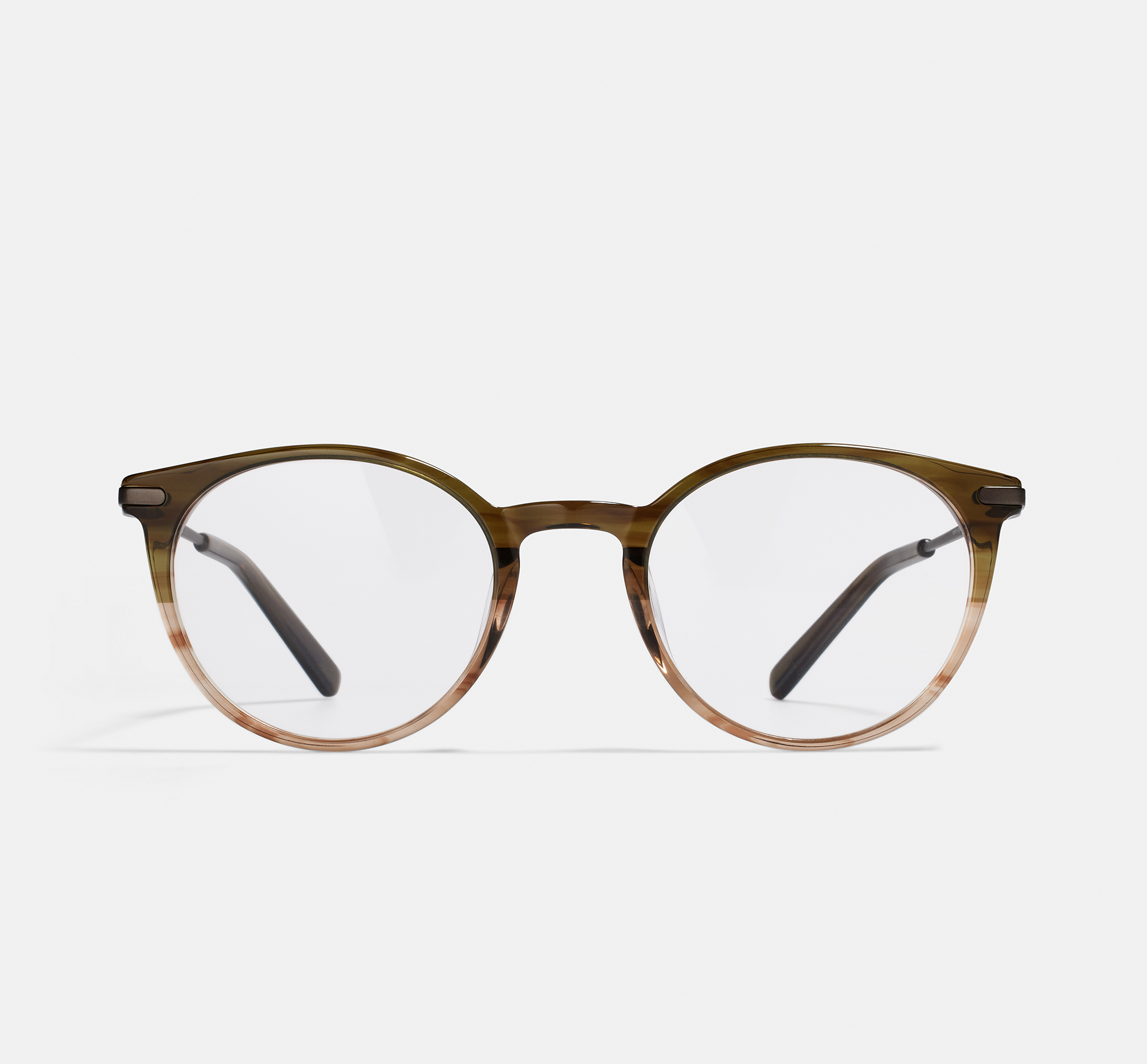 Morris Large Olive Gradient | Round Acetate Glasses