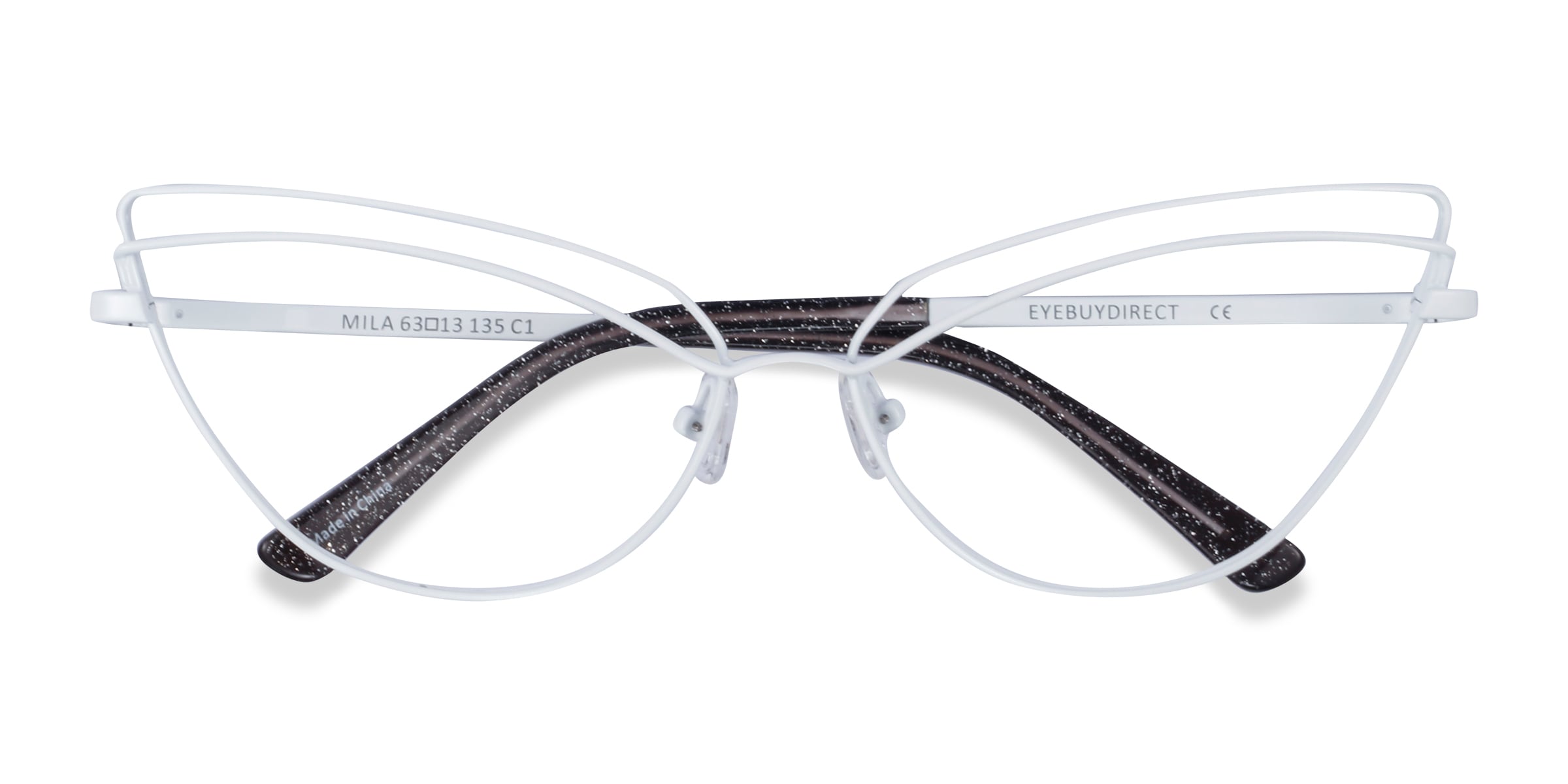 Mila Cat Eye White Glasses for Women
