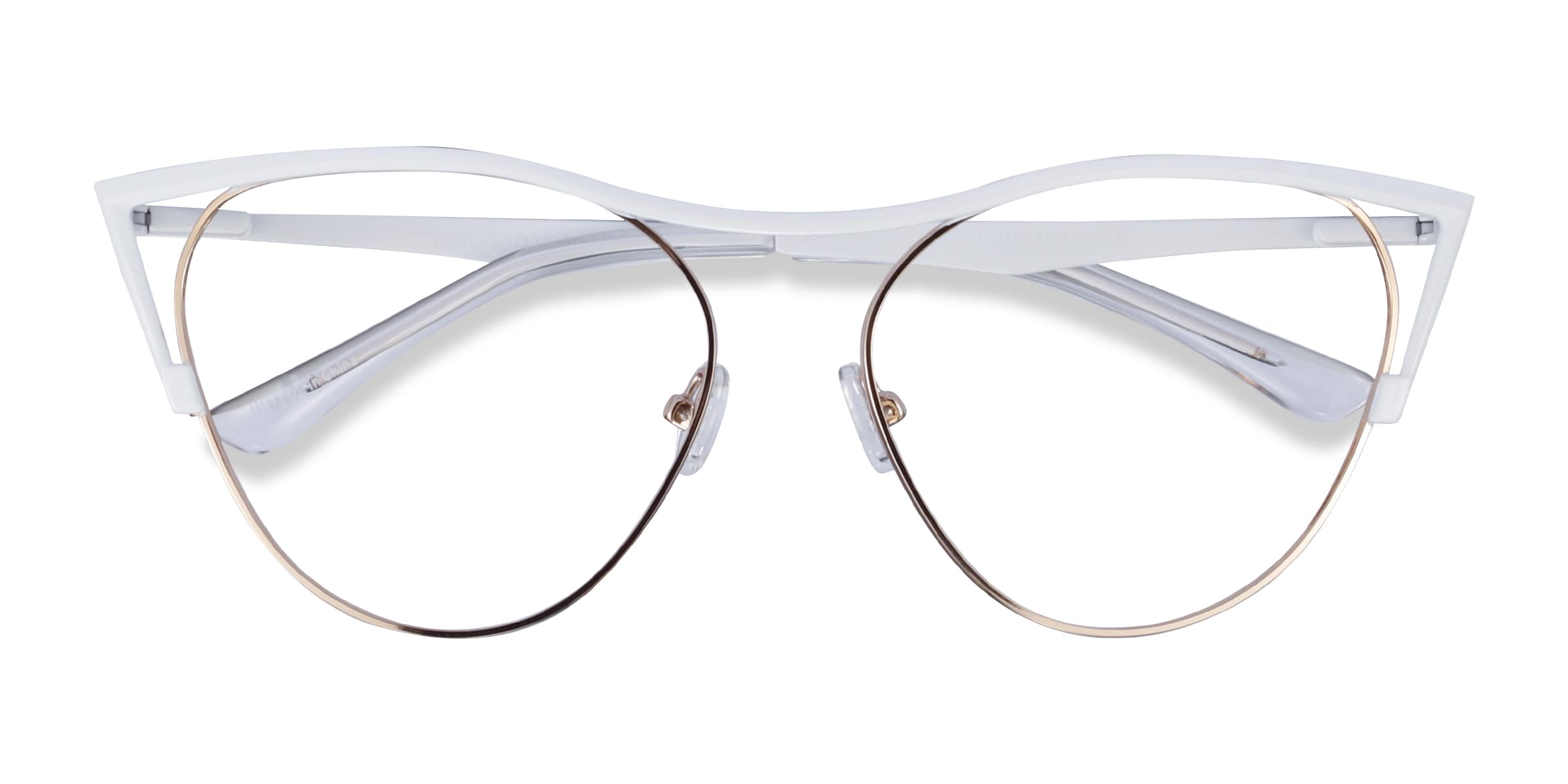 Mau Cat Eye White Gold Glasses for Women