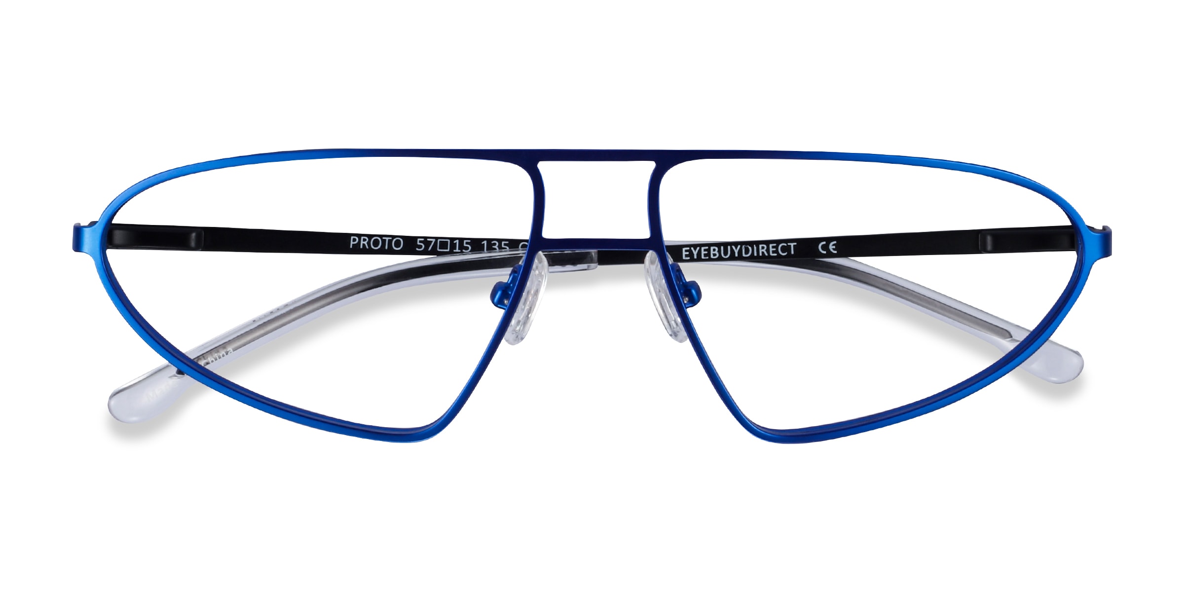 Proto Geometric Blue Black Glasses for Women