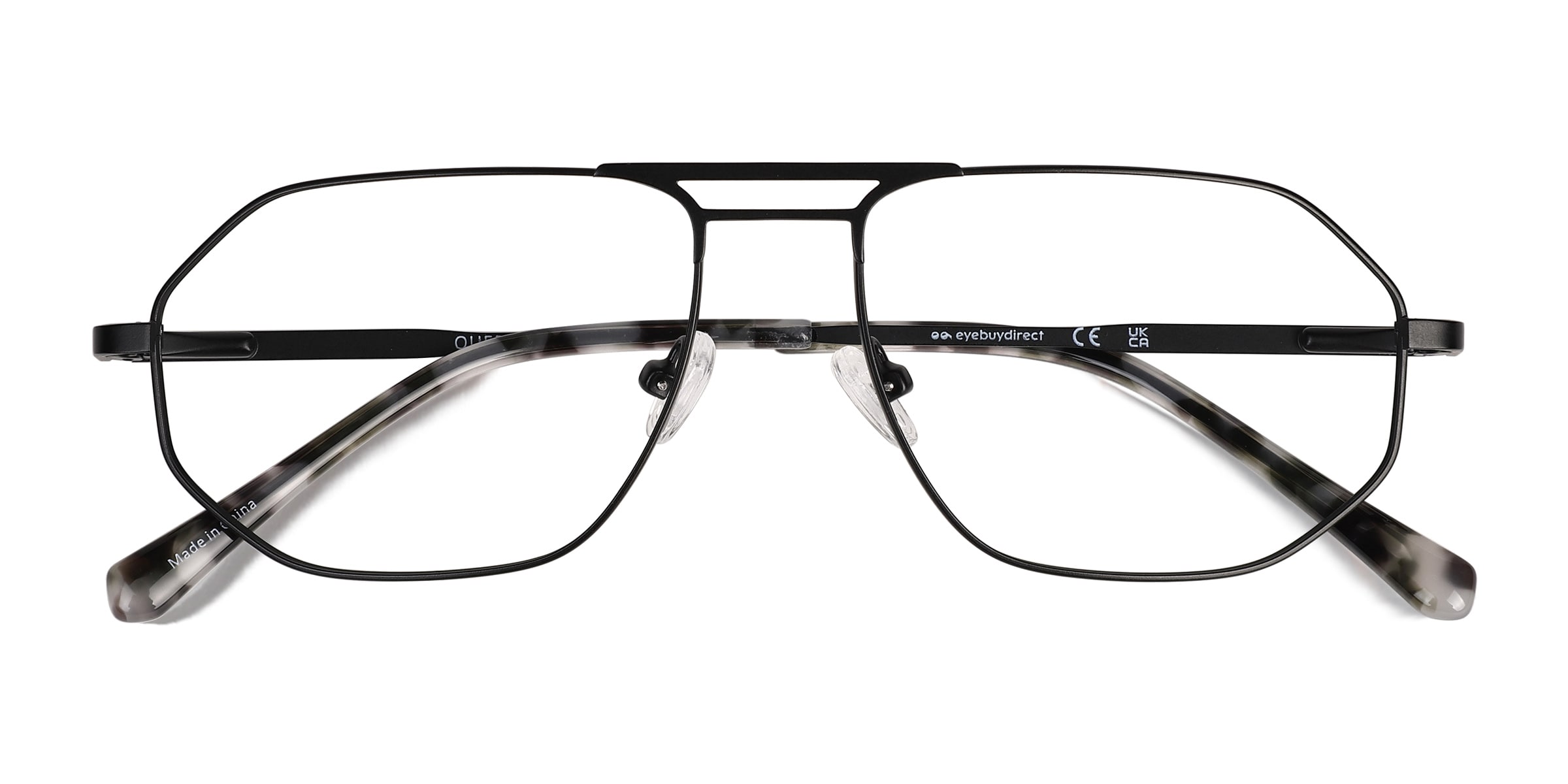 Quebec Aviator Matte Black Full Rim Eyeglasses