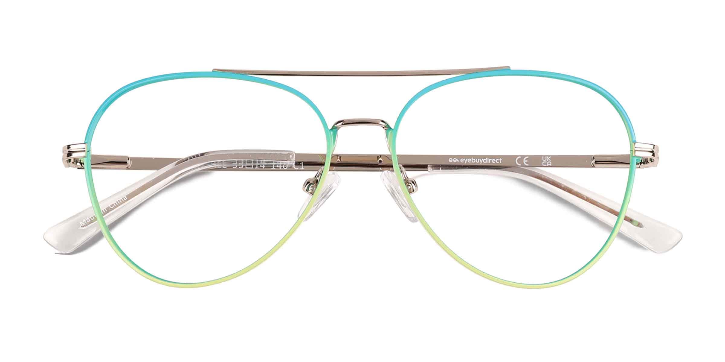 Sparkle Aviator Gradient Blue Full Rim Eyeglasses