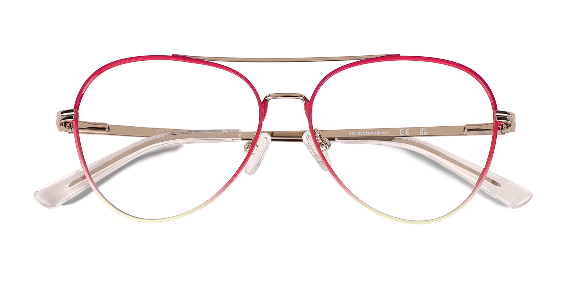 Sparkle Aviator Gradient Red Full Rim Eyeglasses