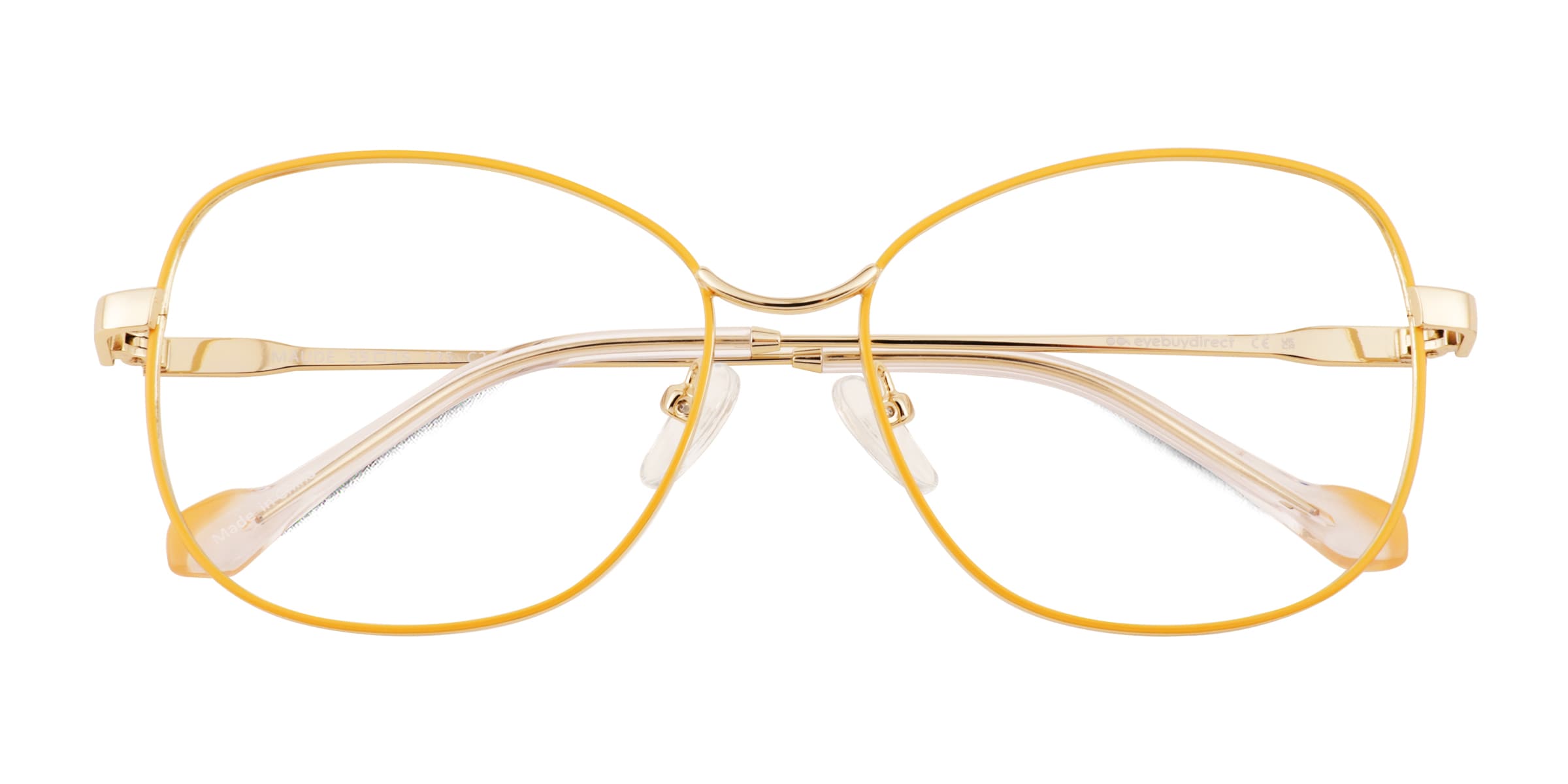 Maude Cat Eye Yellow Gold Glasses for Women