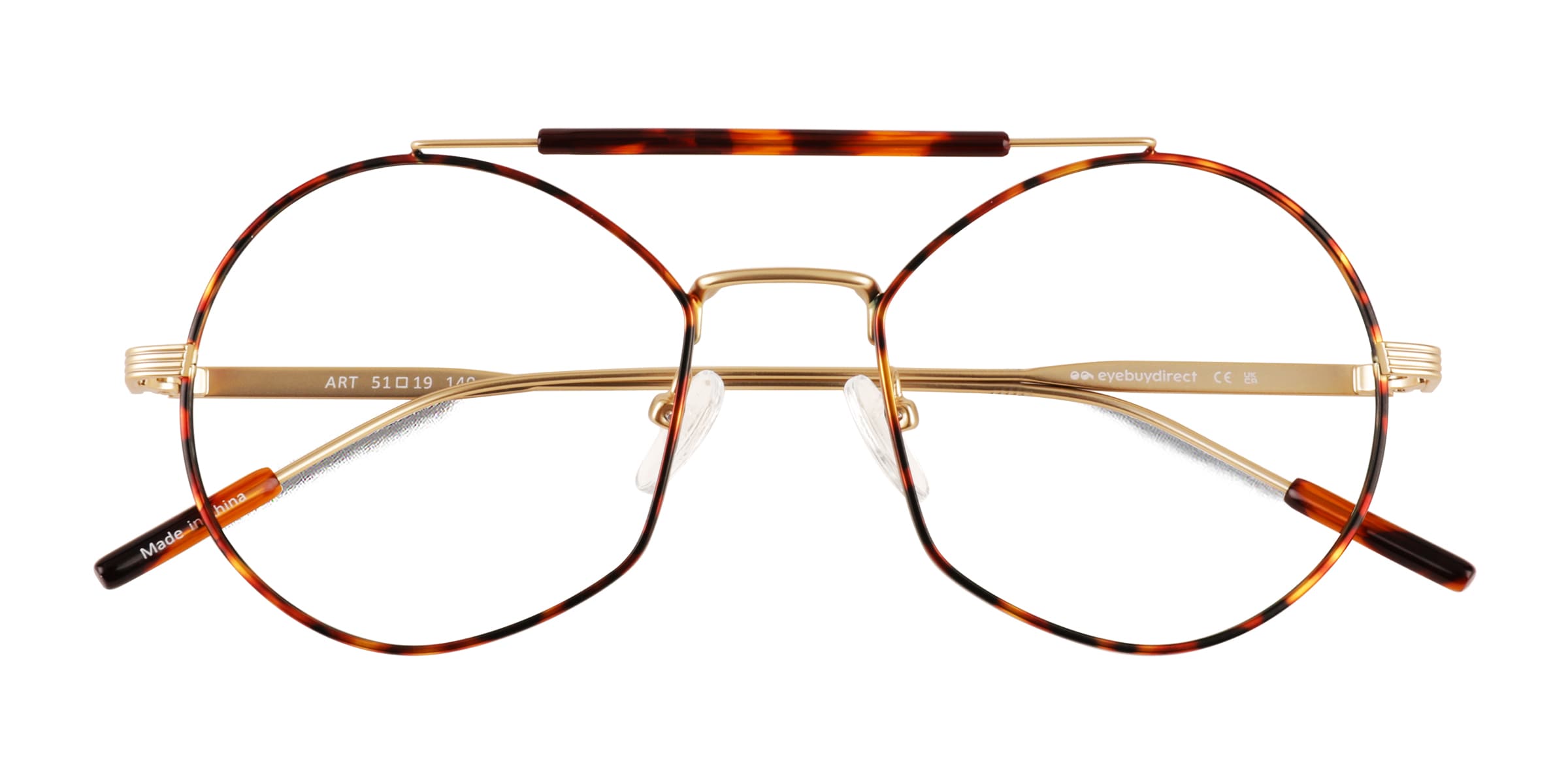 Art Aviator Tortoise Gold Glasses for Men