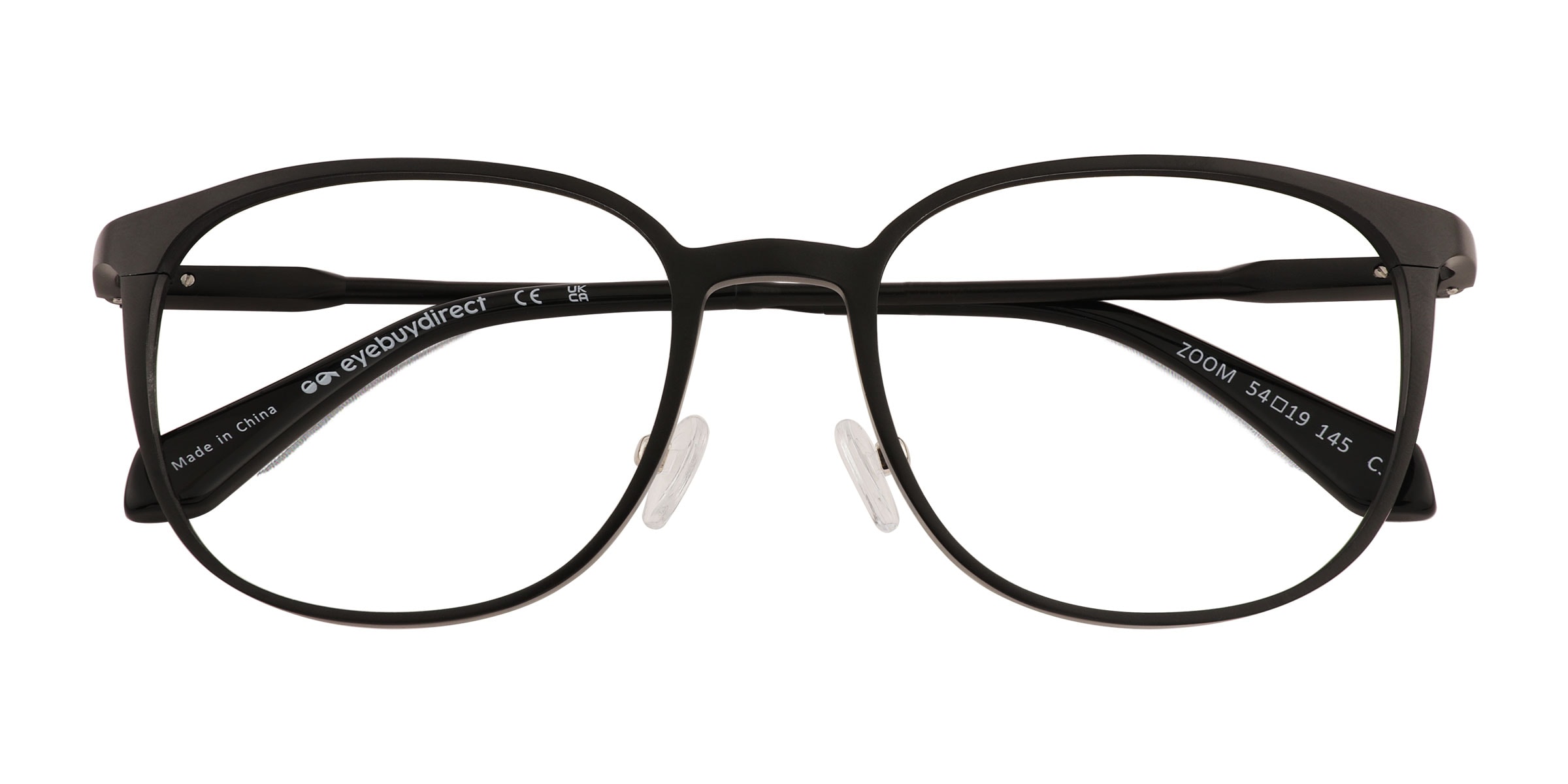 Zoom Square Matte Black Full Rim Eyeglasses