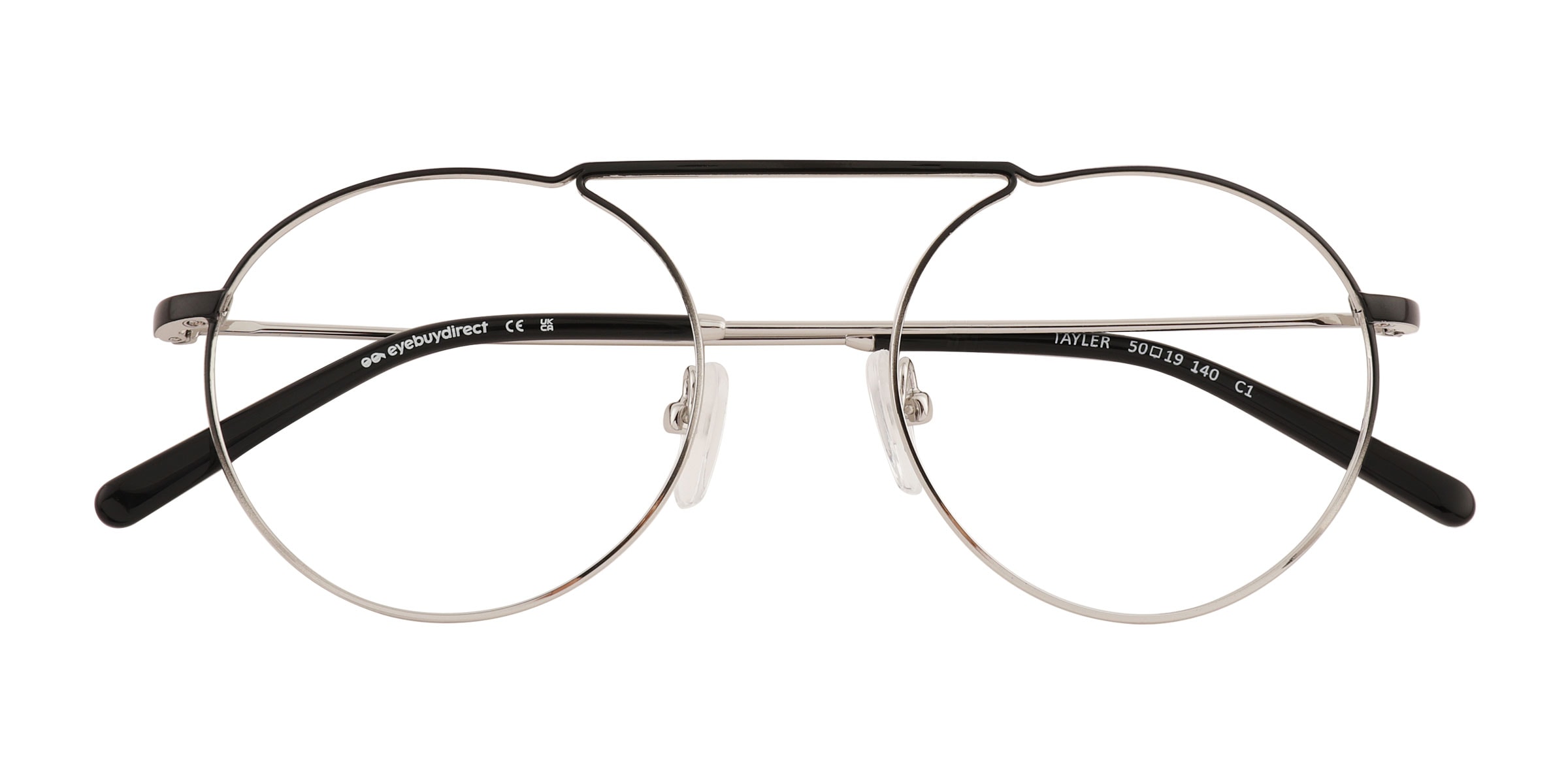 Tayler Aviator Gradient Black Silver Glasses for Men