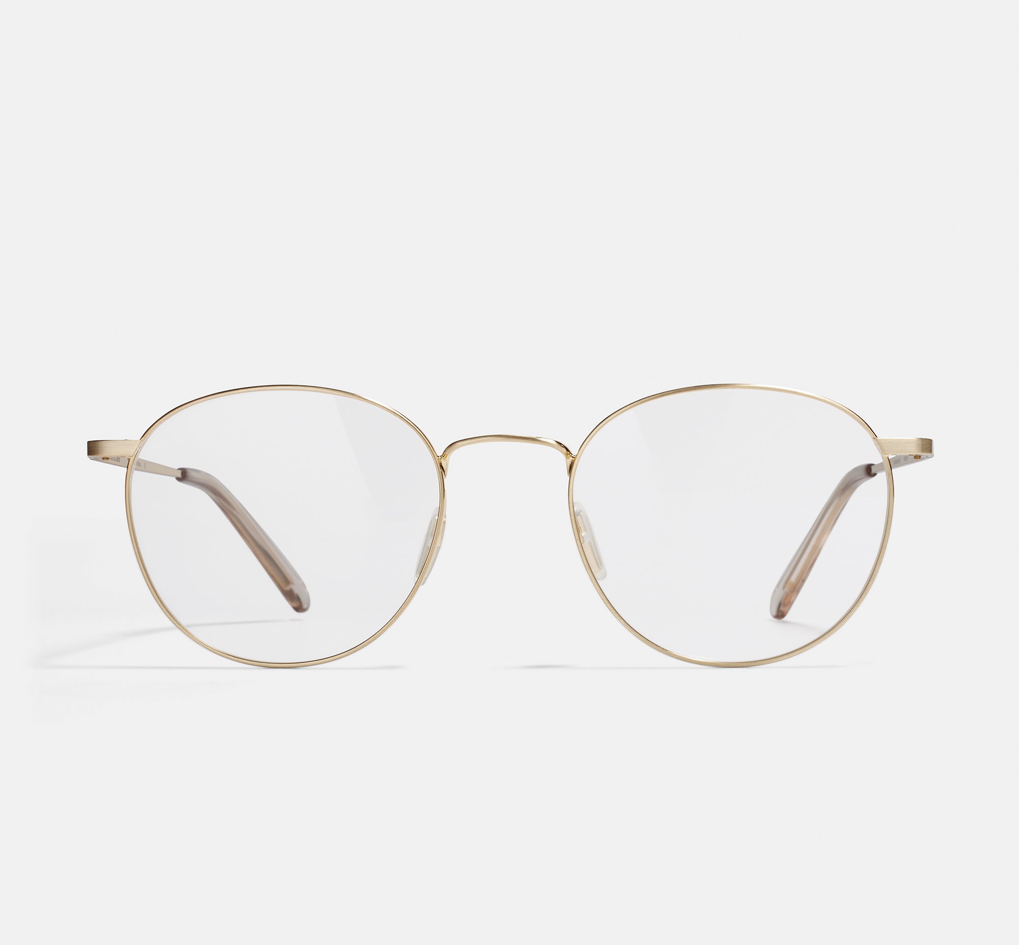 Neil Extra Large Satin Gold | Round Metal Glasses