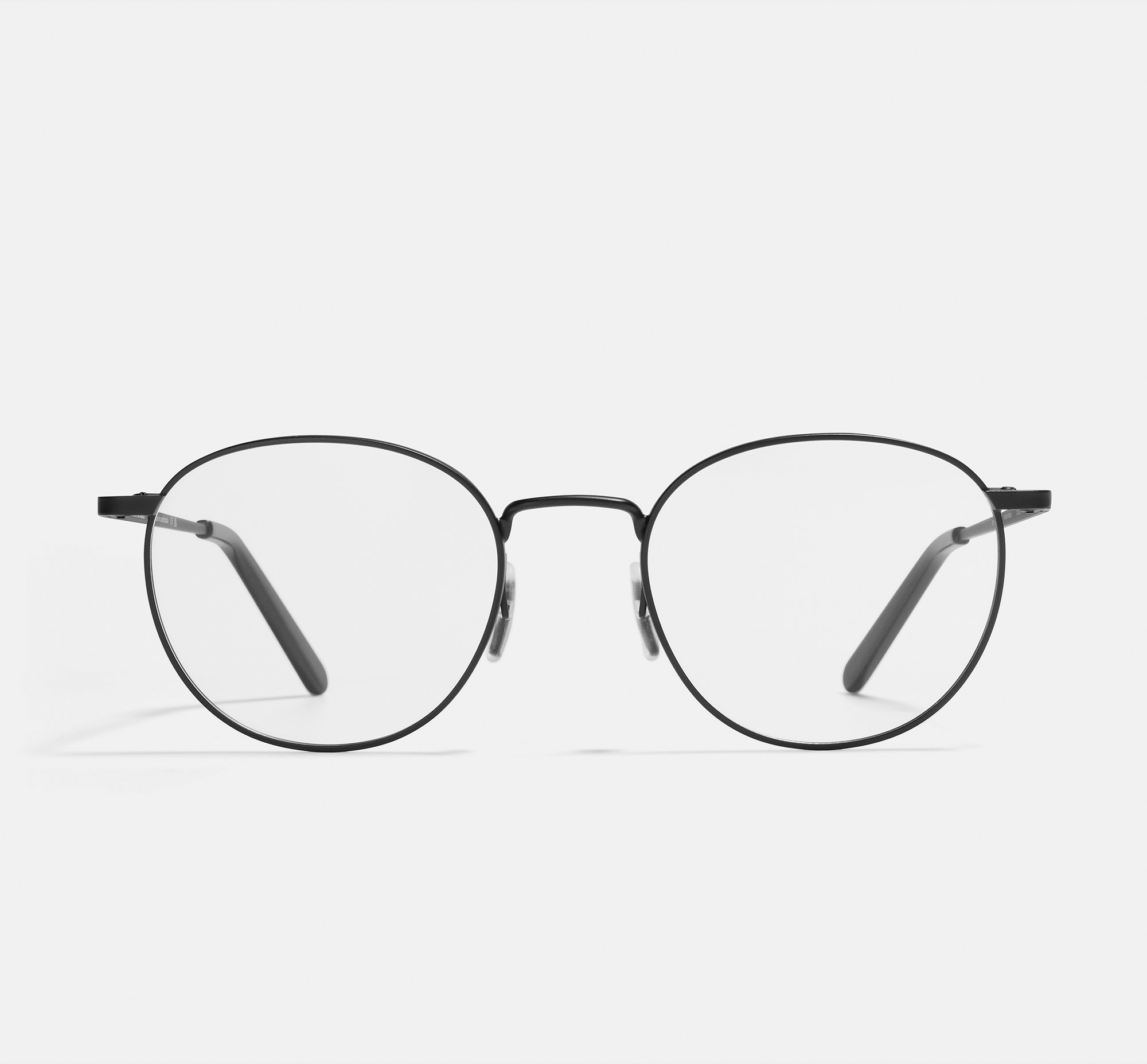 Neil Large Matte Black | Round Metal Glasses