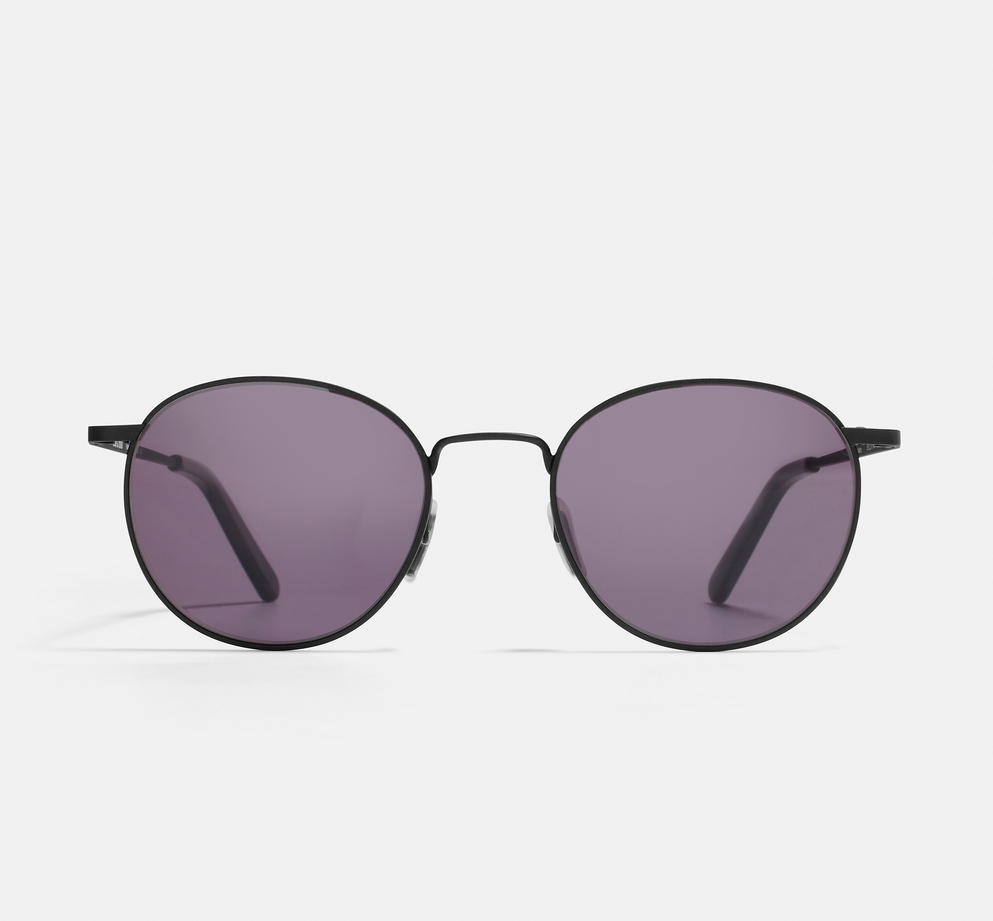 Neil Large Matte Black | Round Metal Sunglasses