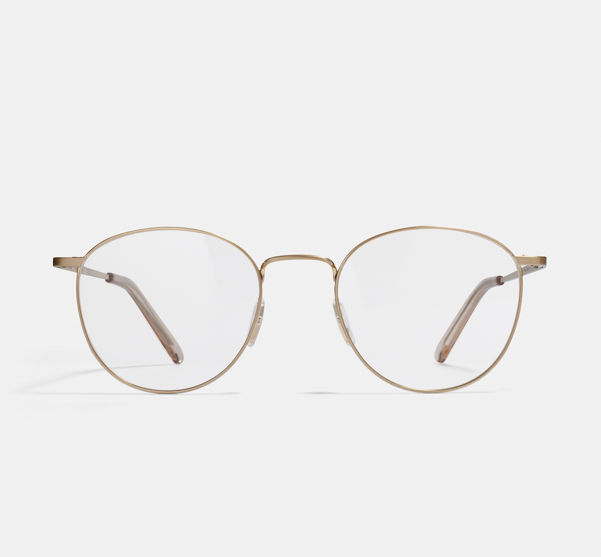 Neil Large Titanium Satin Gold | Round Metal Glasses
