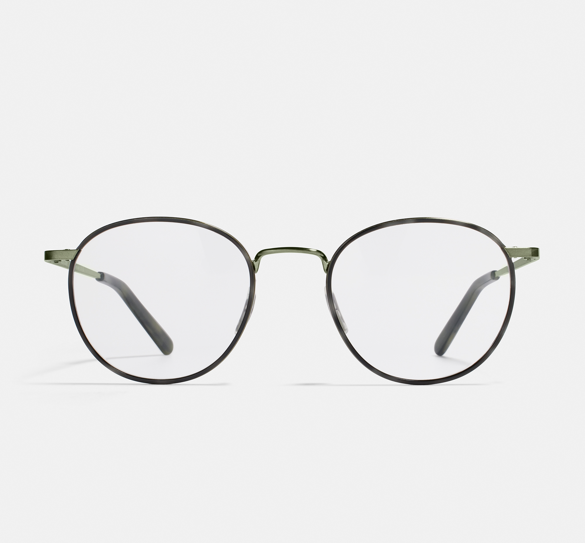 Neil Large Windsor Rim Botanical Haze | Round Metal Glasses