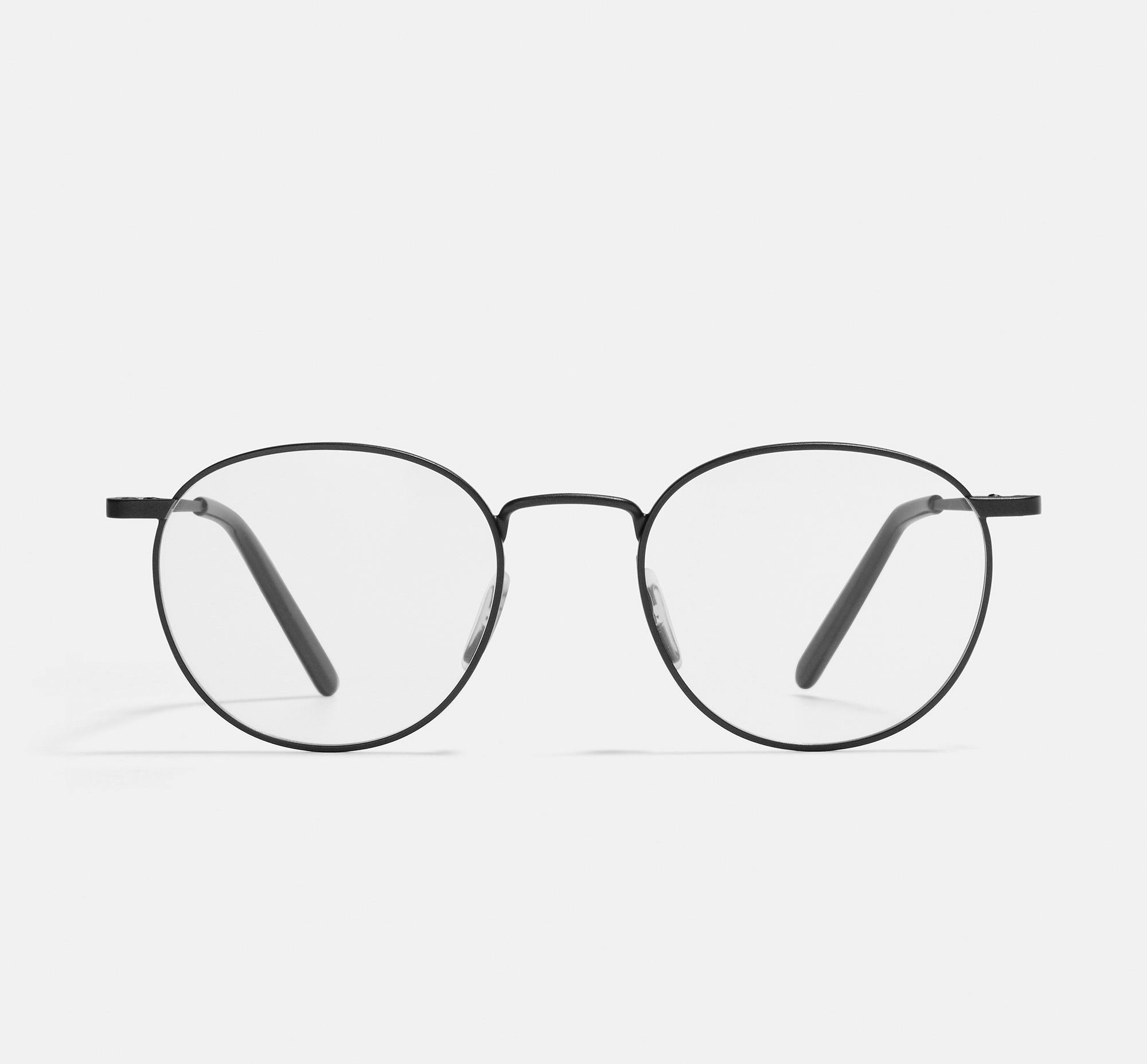 Neil Matte Black | Round Metal Glasses