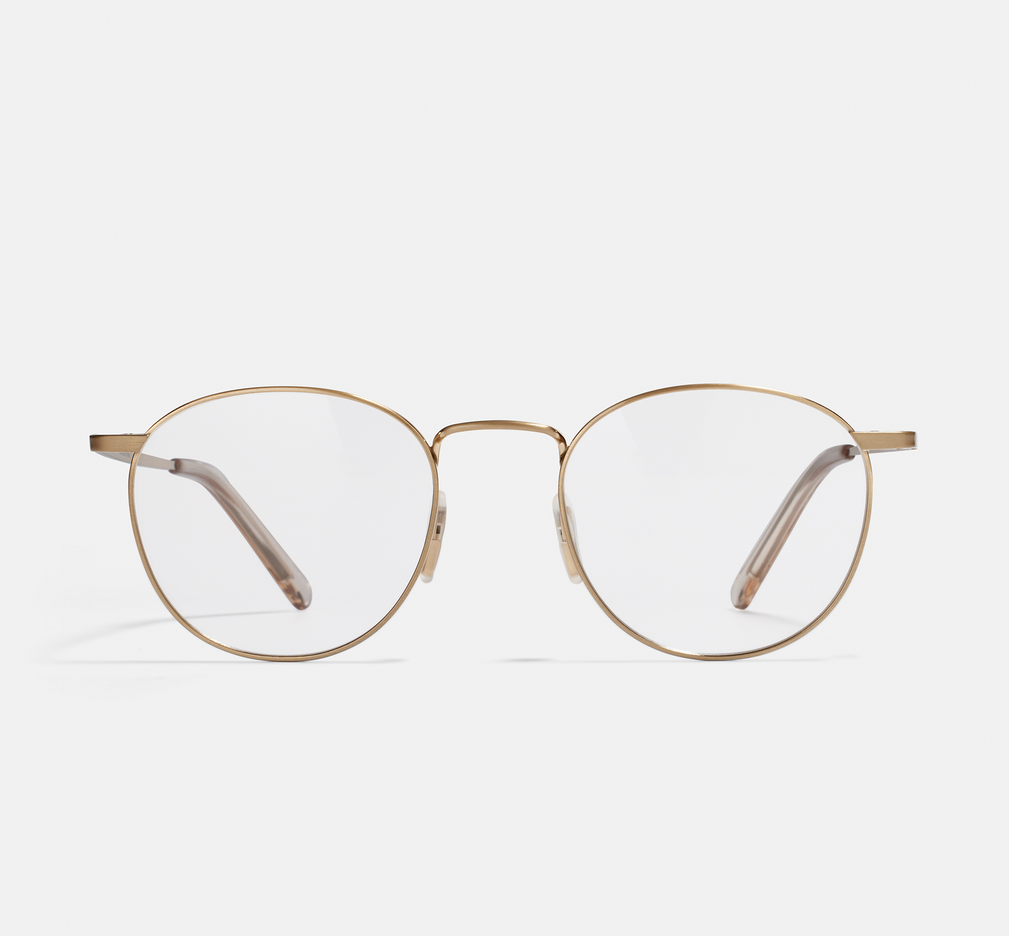 Neil Titanium Satin Gold | Round Titanium Glasses