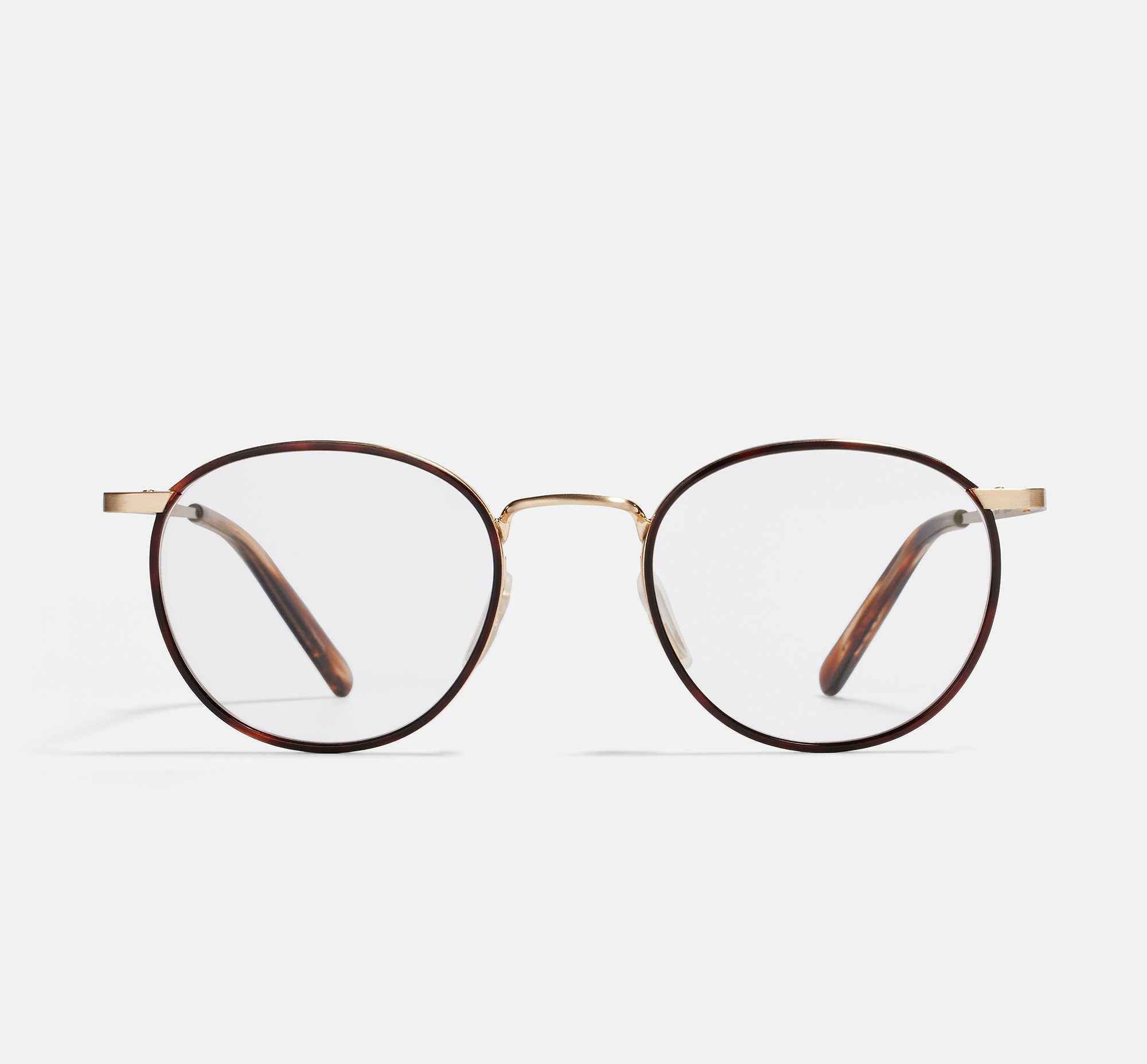 Neil Windsor Rim Tigerwood | Round Metal Glasses