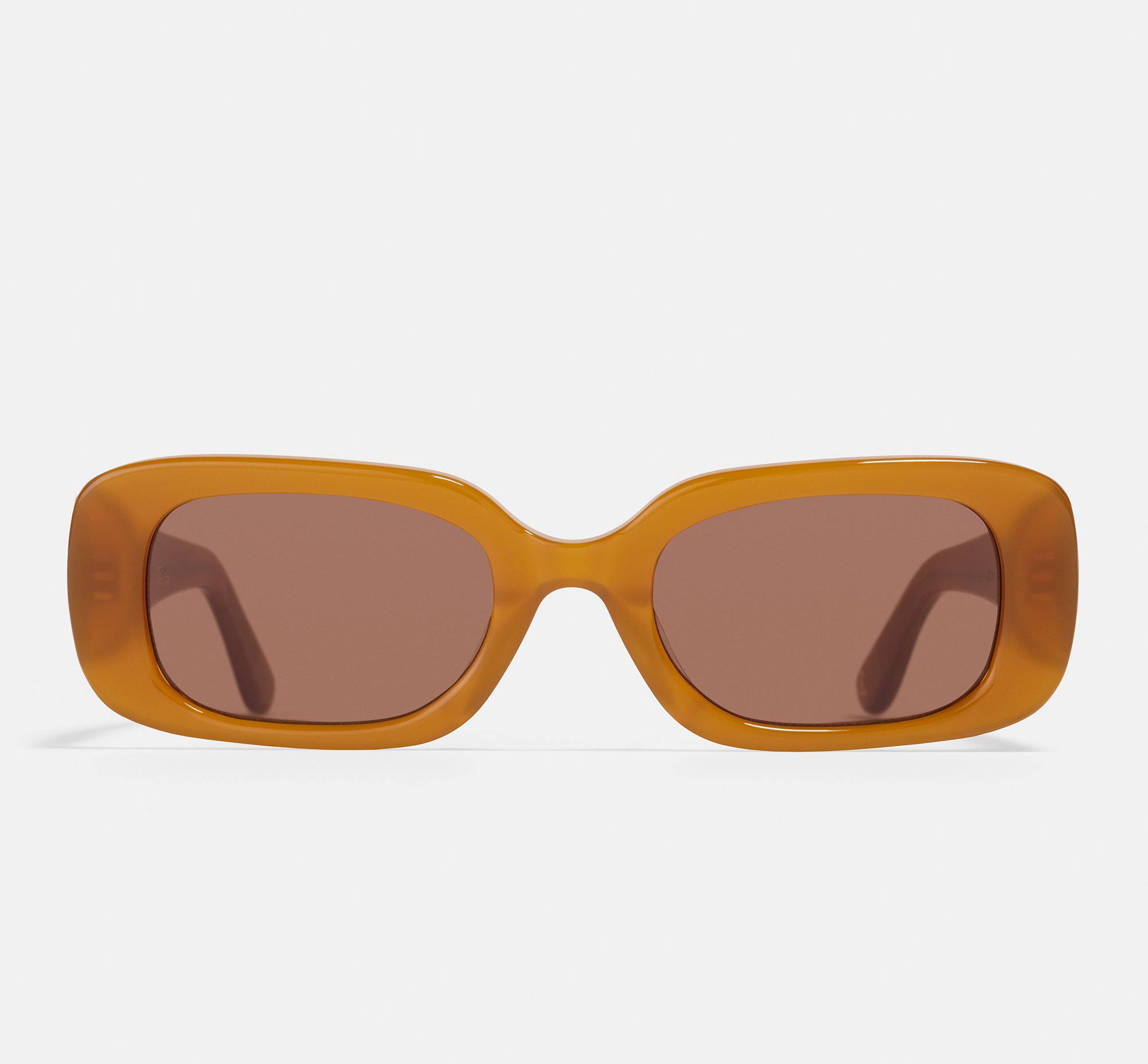 Niku  Cinnamon | Rectangular Renew Bio Acetate Sunglasses