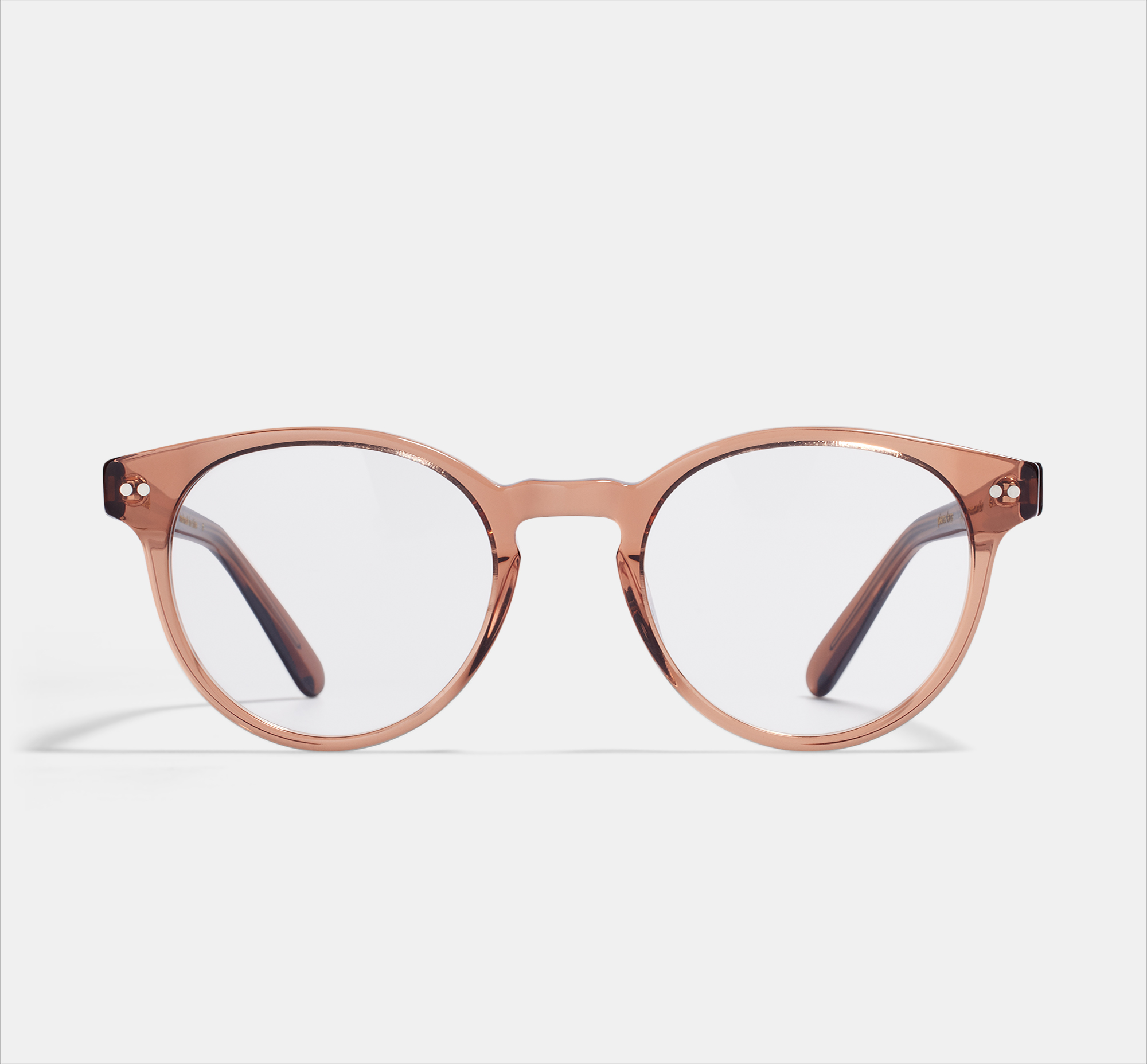 Pierce Large Golden Brown | Round Acetate Glasses
